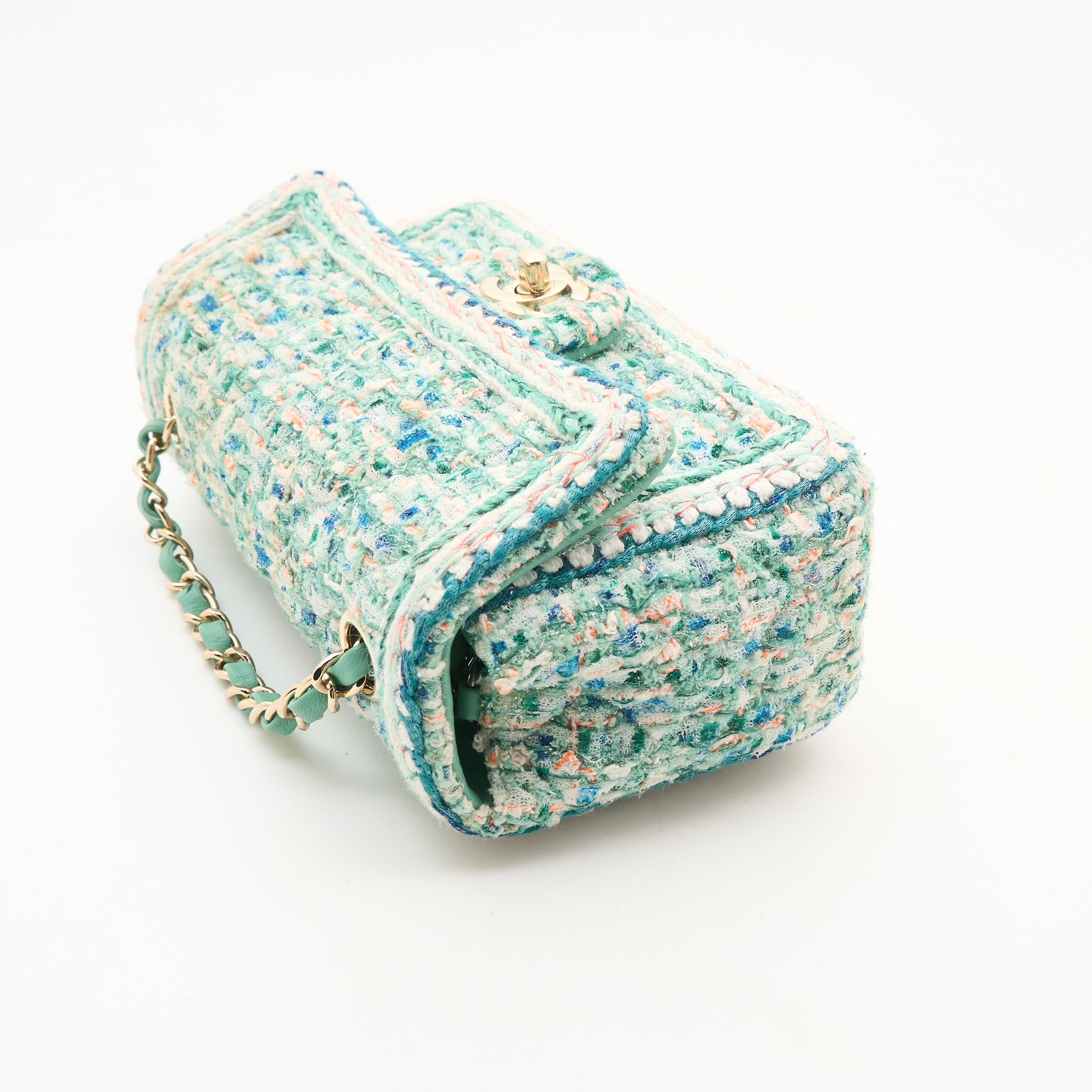 Chanel Classic Tweed Flap Bag LGHW