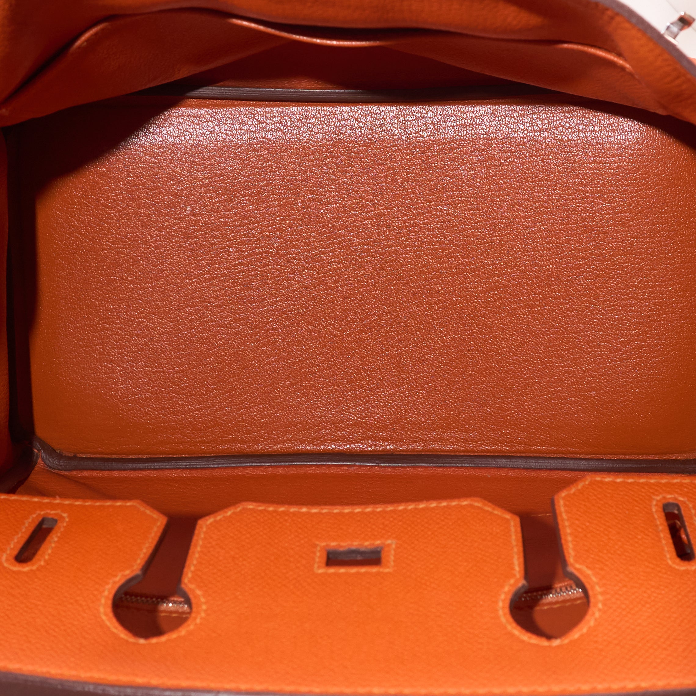 Hermes Birkin 30 Epsom Orange H PHW Stamp A