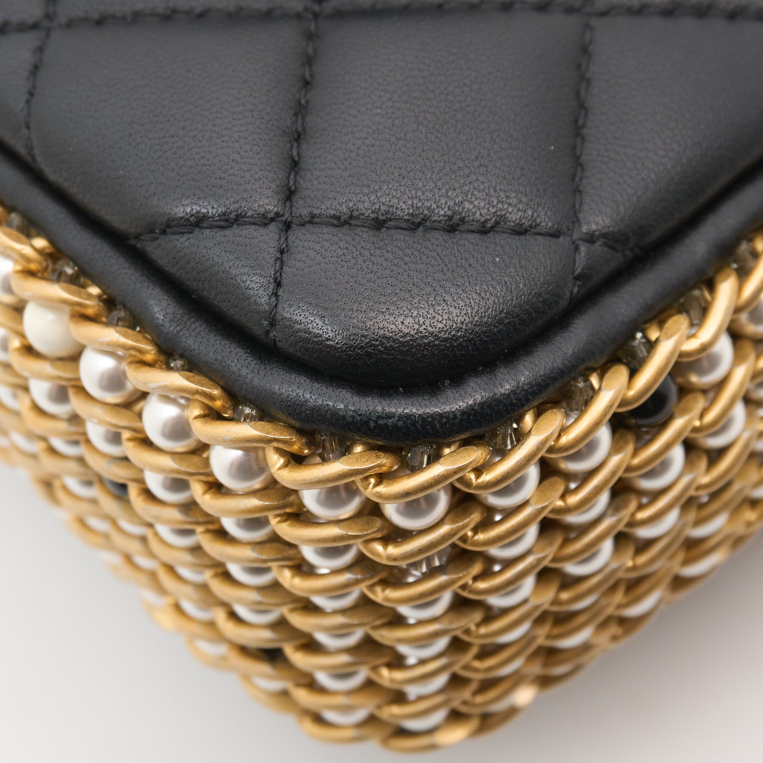 Chanel Chain Pearl Flap Bag