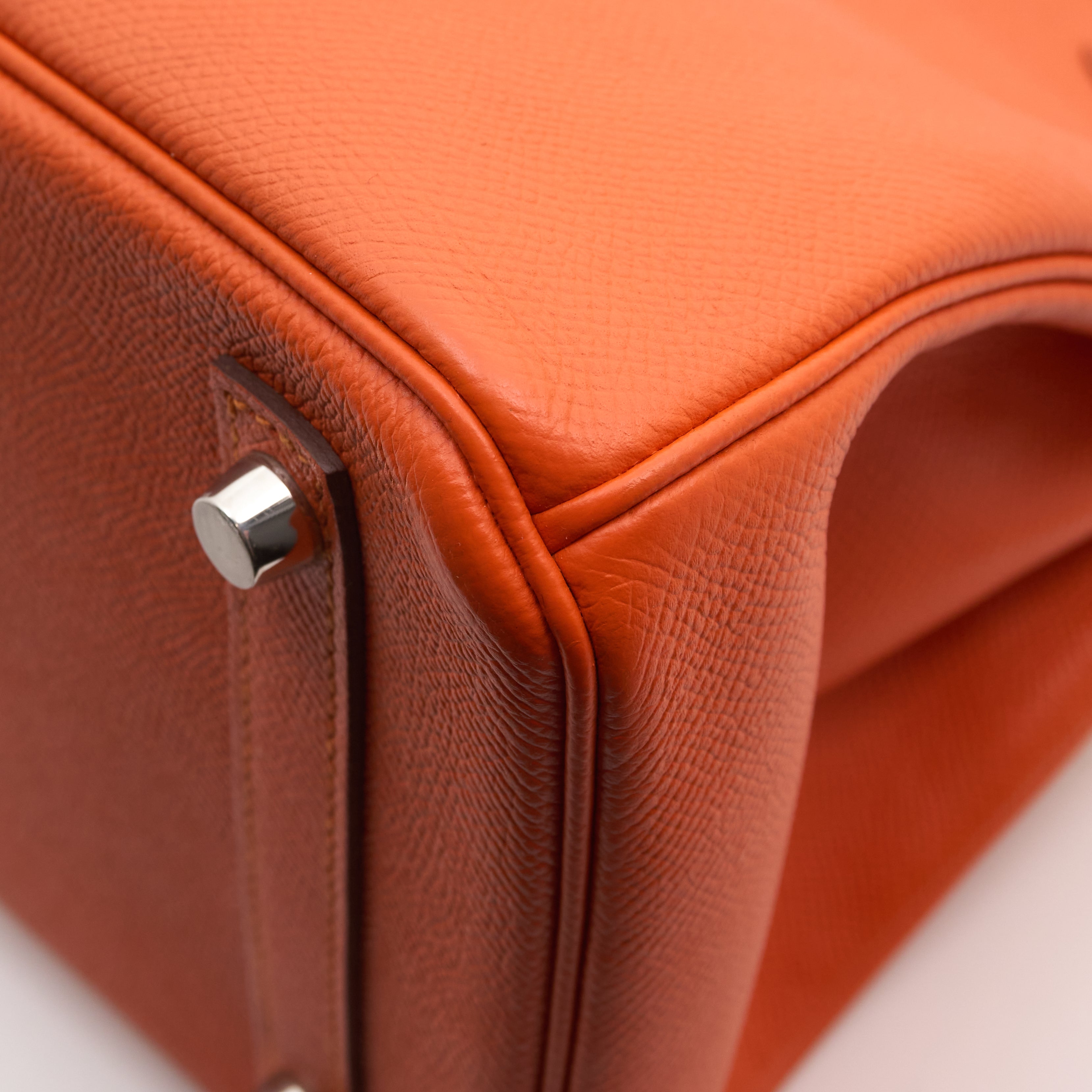 Hermes Birkin 30 Epsom Orange H PHW Stamp A