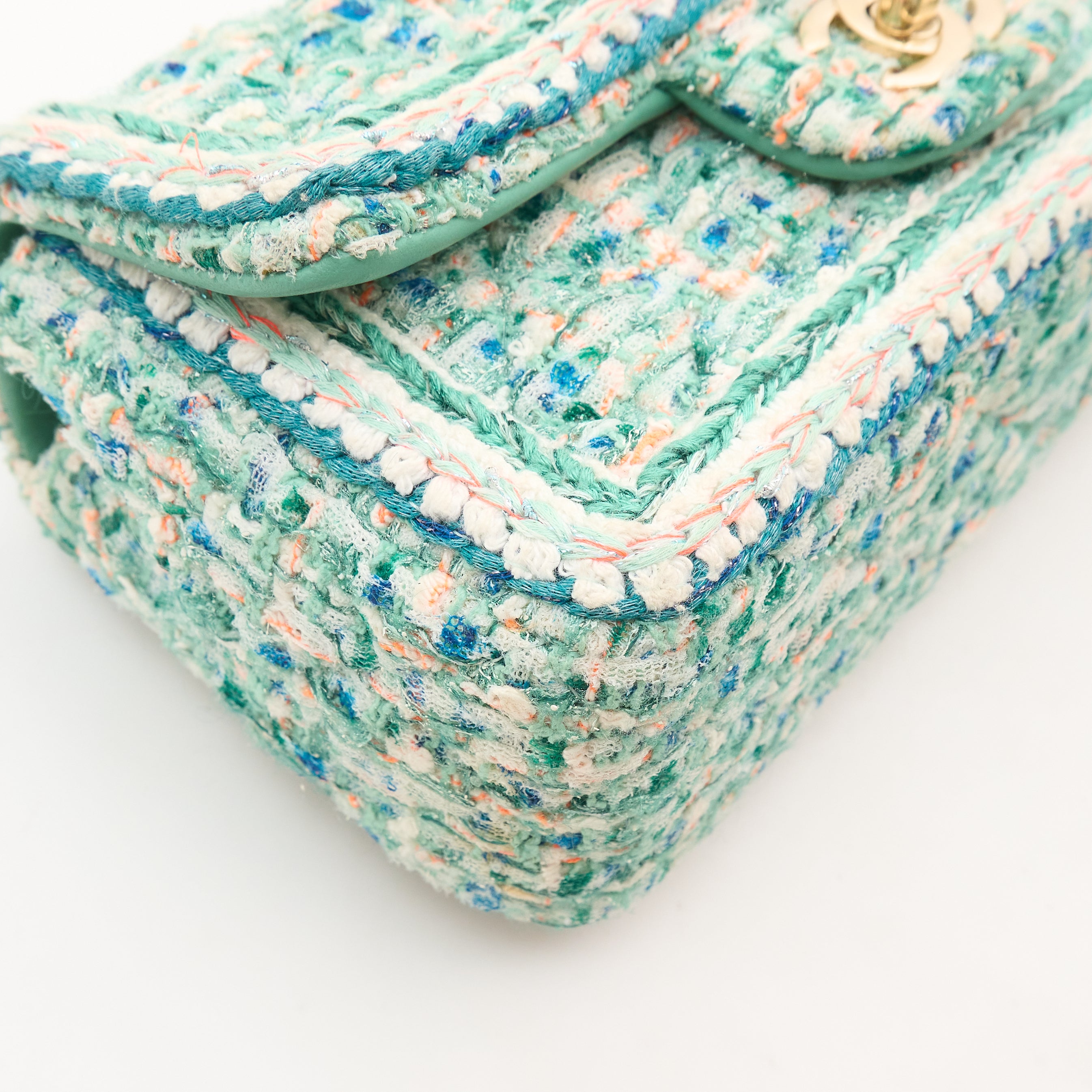 Chanel Classic Tweed Flap Bag LGHW
