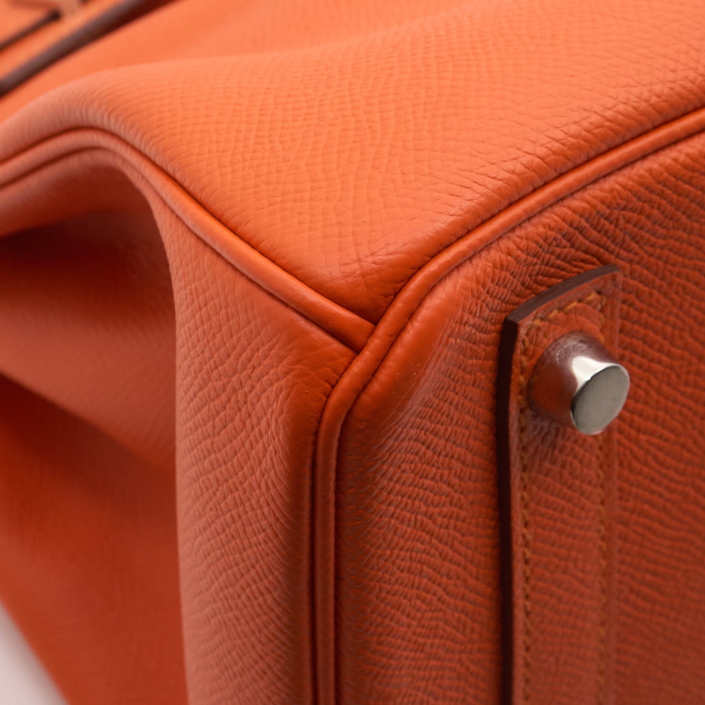 Hermes Birkin 30 Epsom Orange H PHW Stamp A