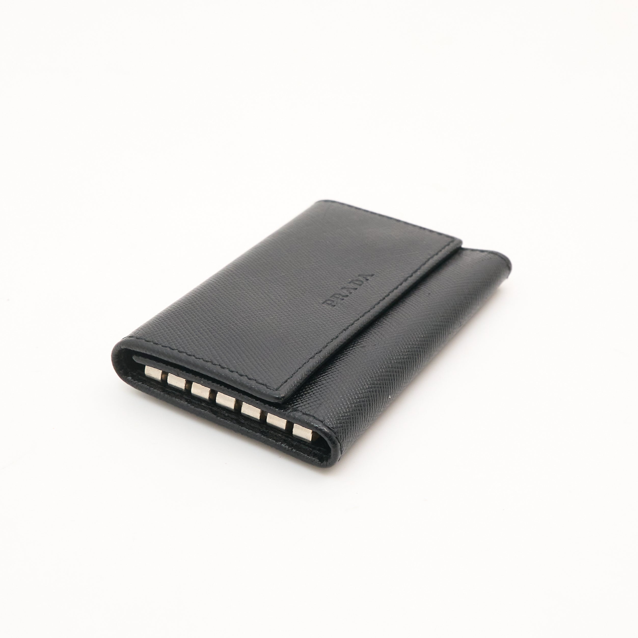 Prada Black Saffiano Key Holder