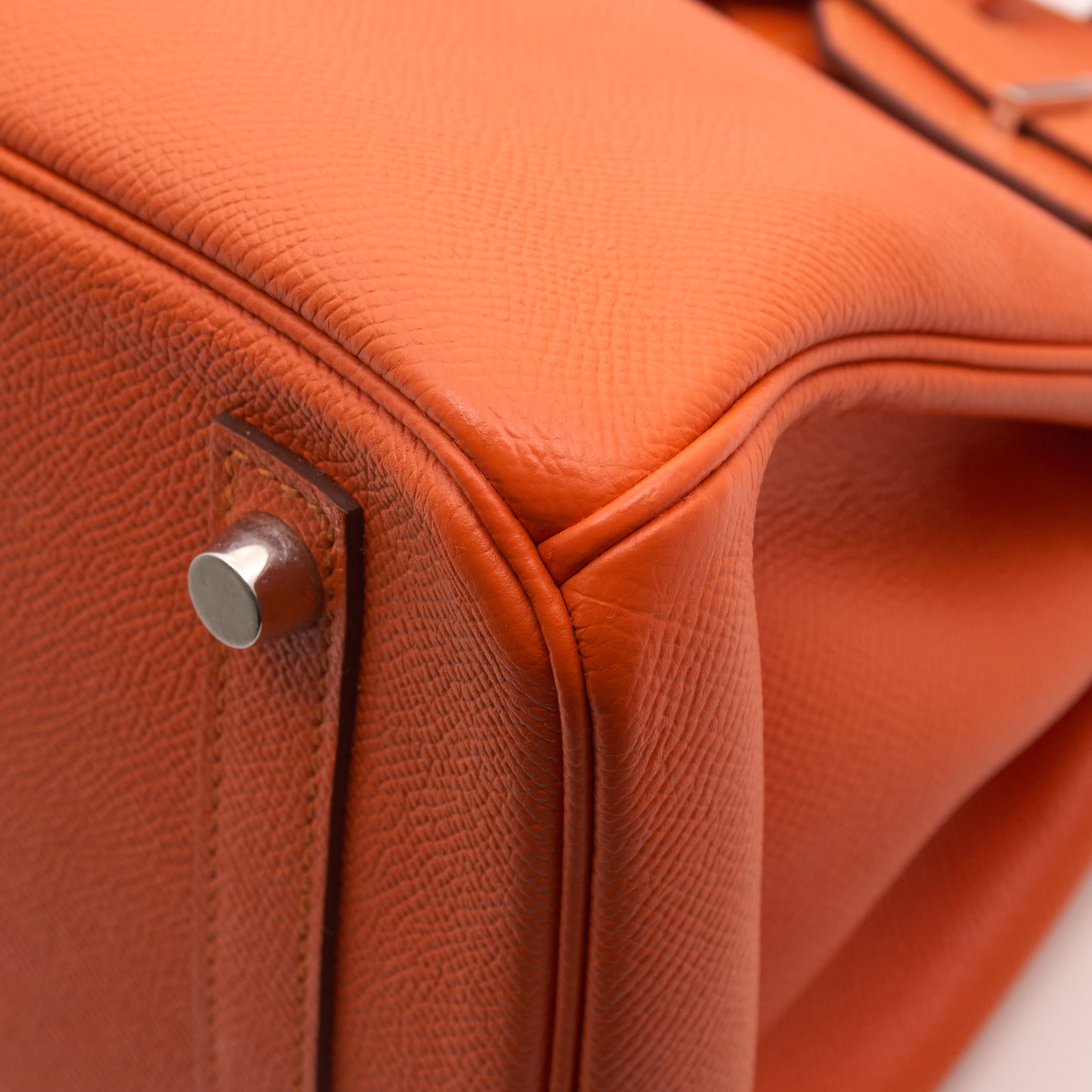 Hermes Birkin 30 Epsom Orange H PHW Stamp A