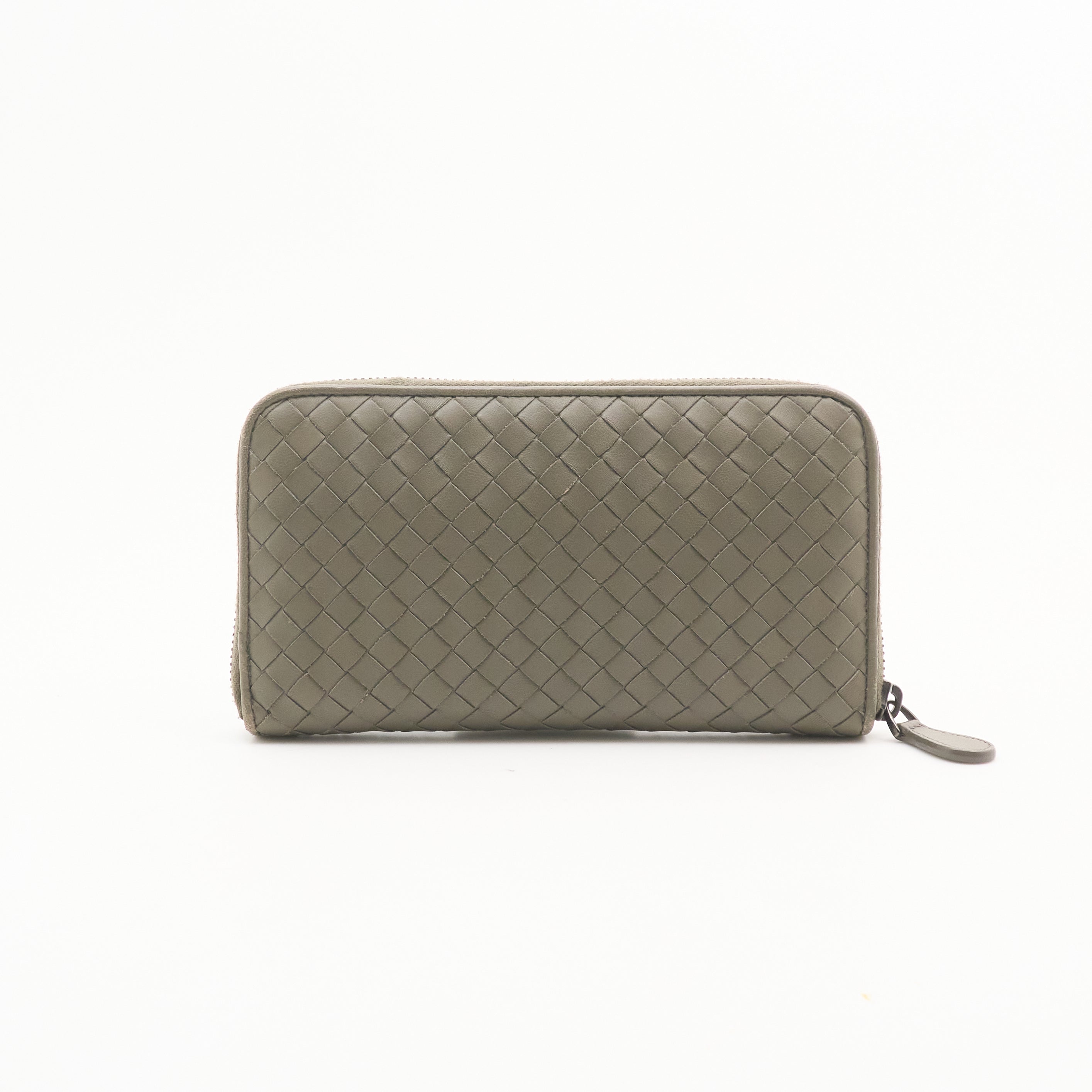 Bottega Veneta Intrecciato Leather Zip Around Wallet