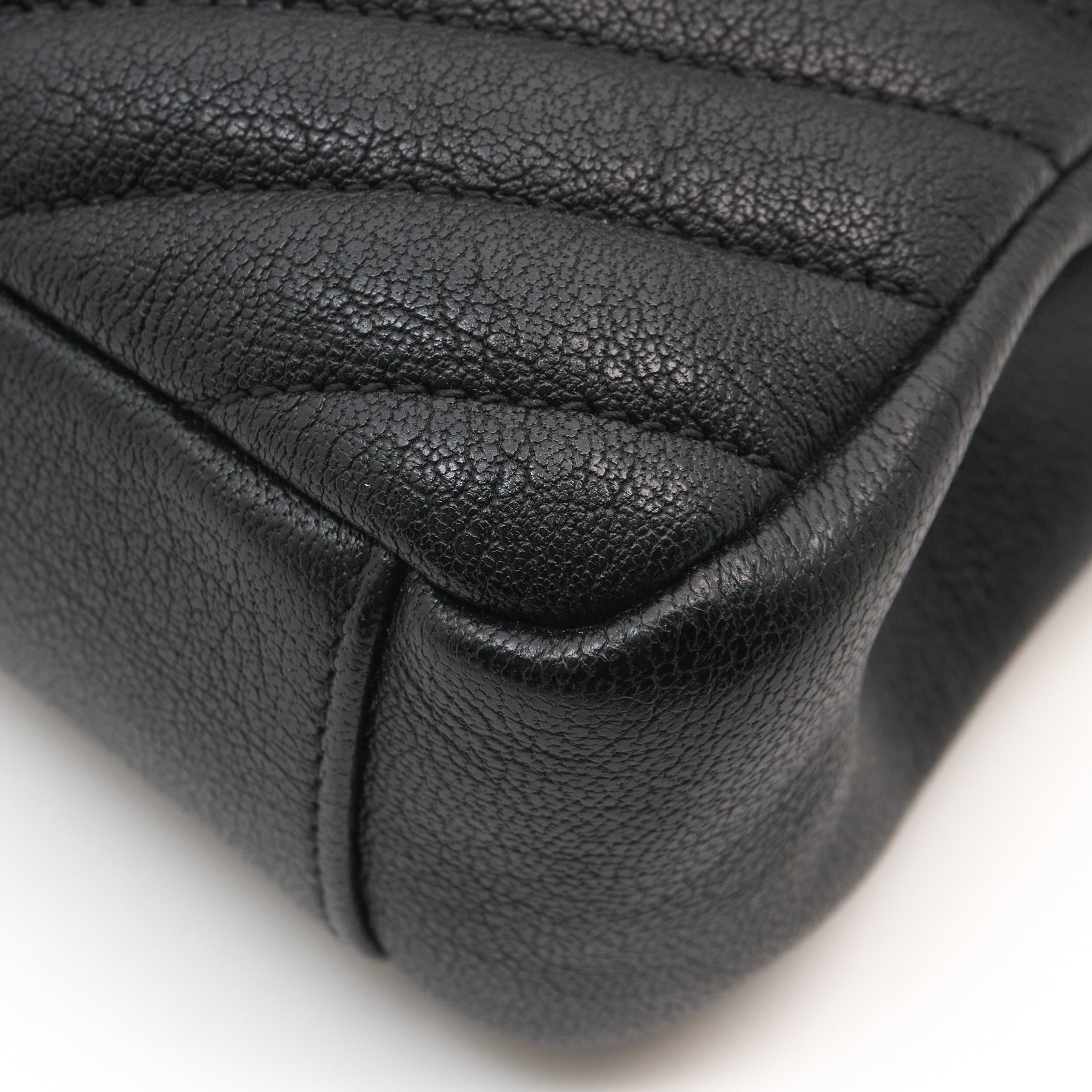 Saint Laurent College Black Leather Bag