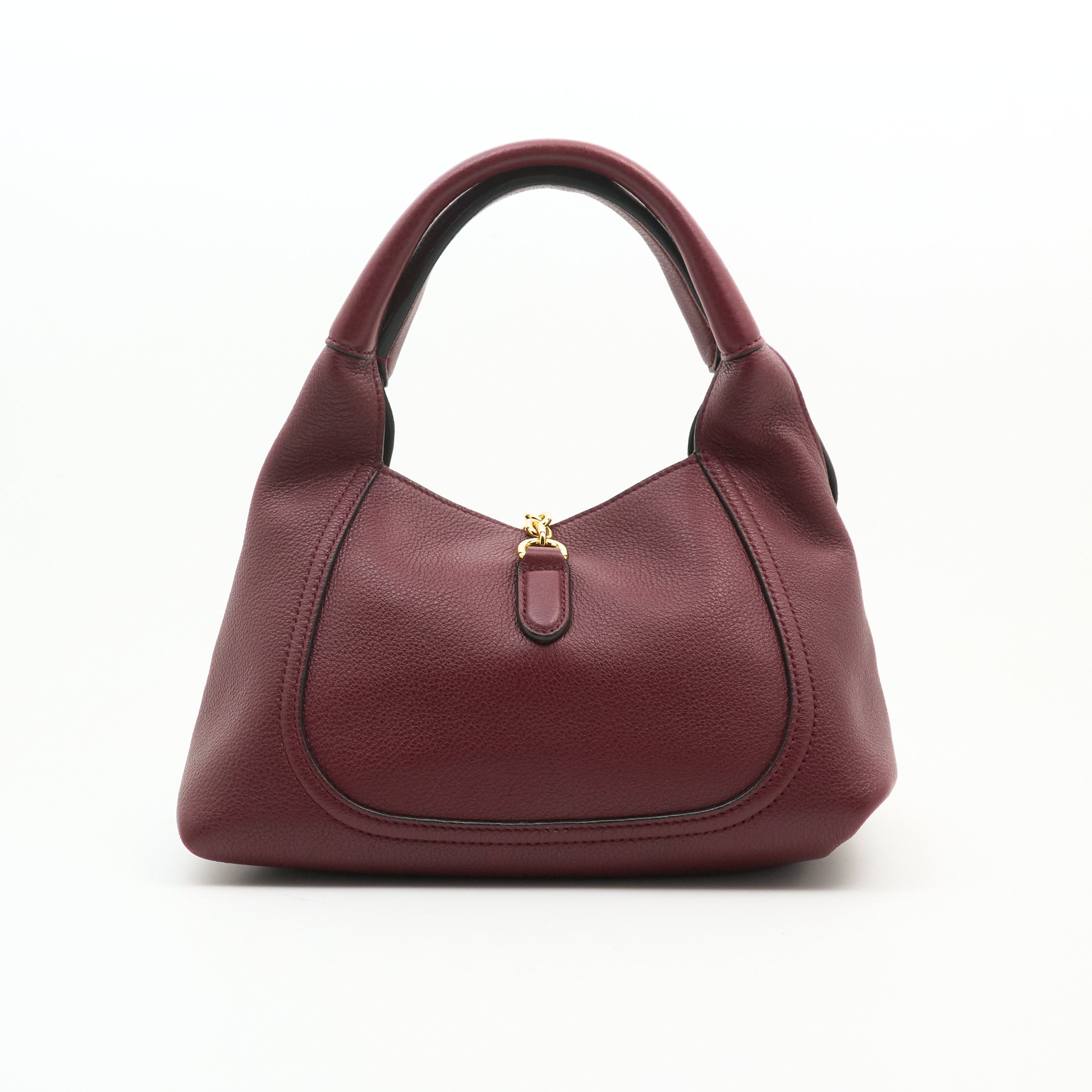 Gucci Softbit Small Burgundy Leather Bag