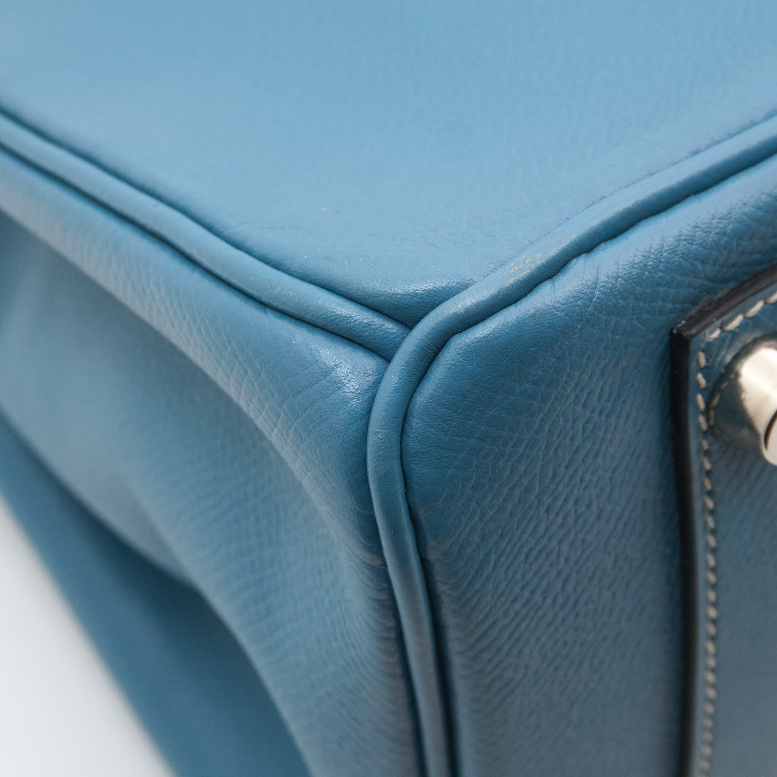 Hermes Bikin 30 Epsom Bleu Jean PHW Square Stamp D