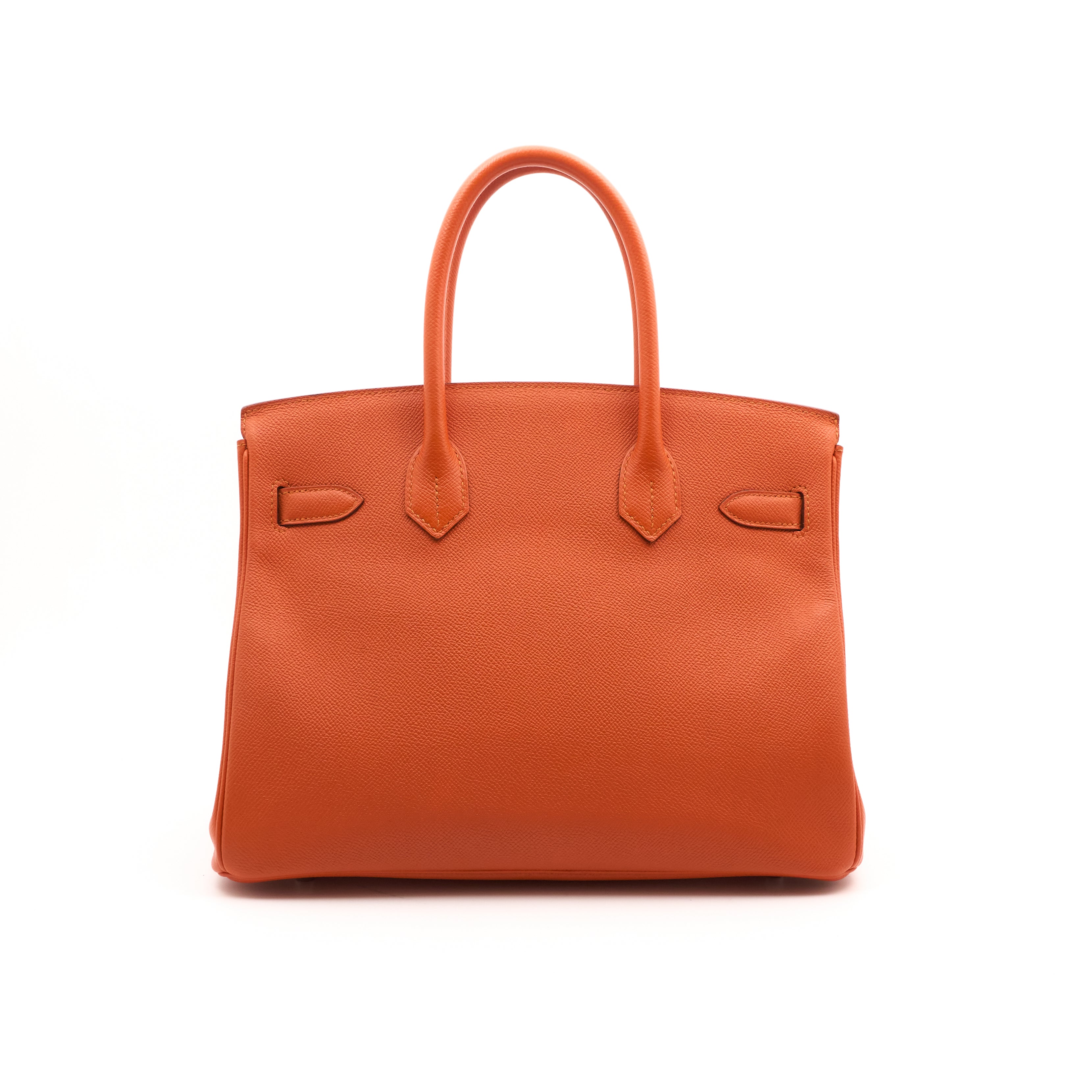 Hermes Birkin 30 Epsom Orange H PHW Stamp A