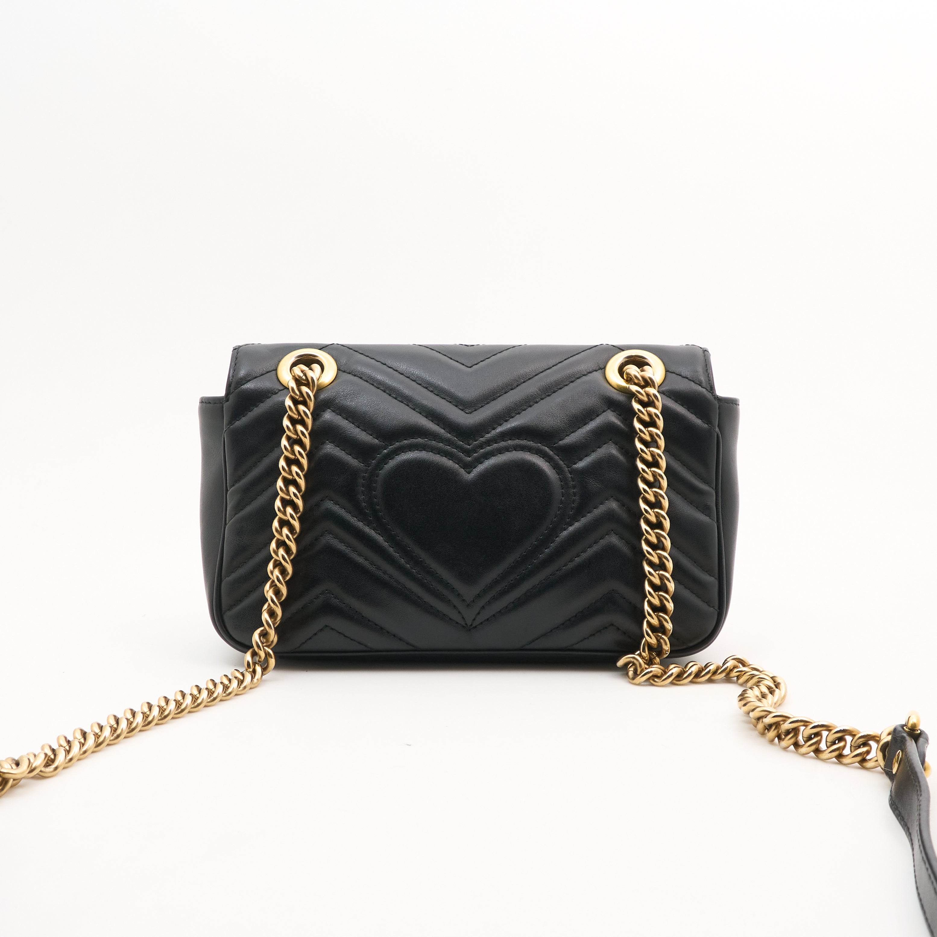 Gucci GG Marmont Matelassé Shoulder Flap Bag Black
