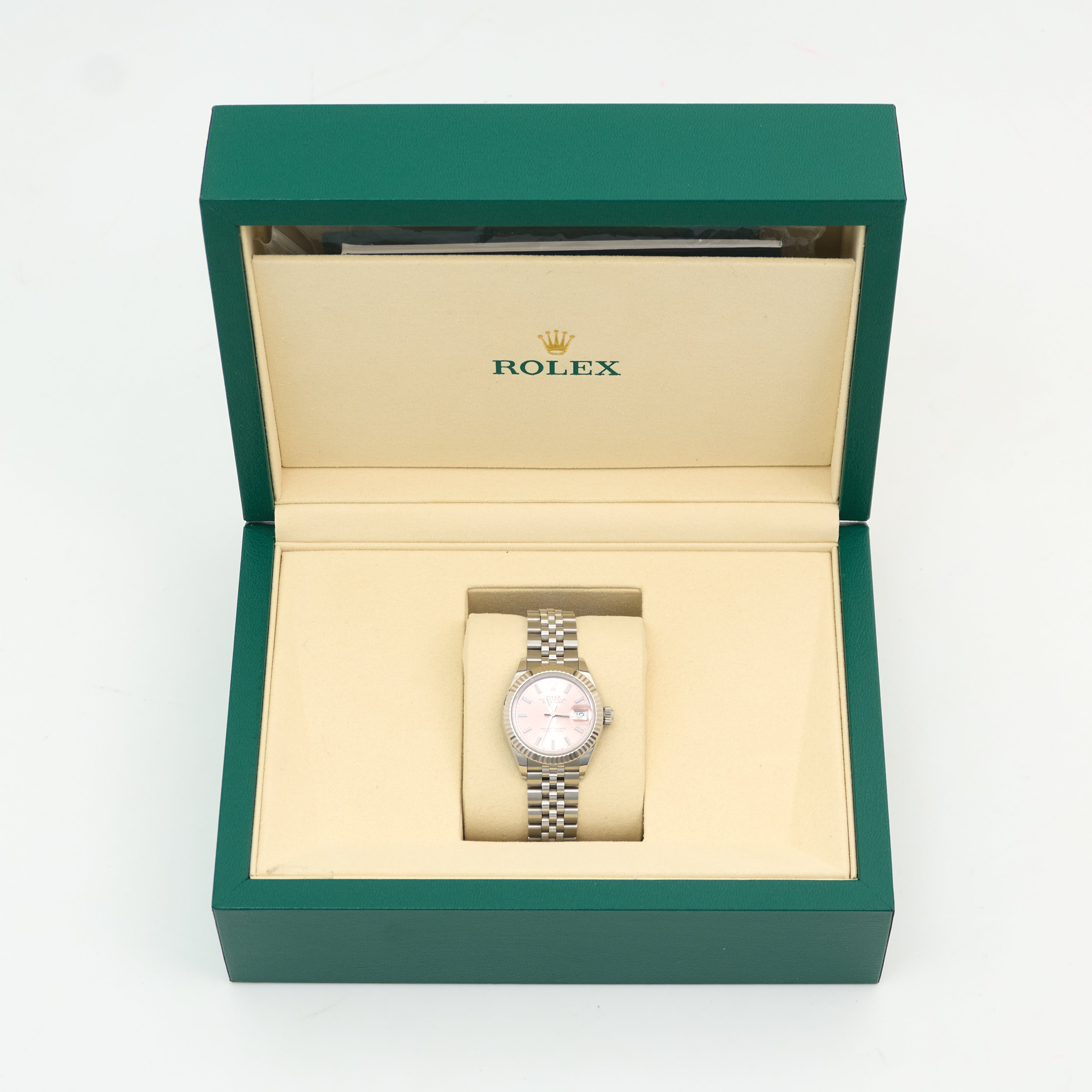 Rolex Datejust 28mm 18k Gold & Steel Pink Dial