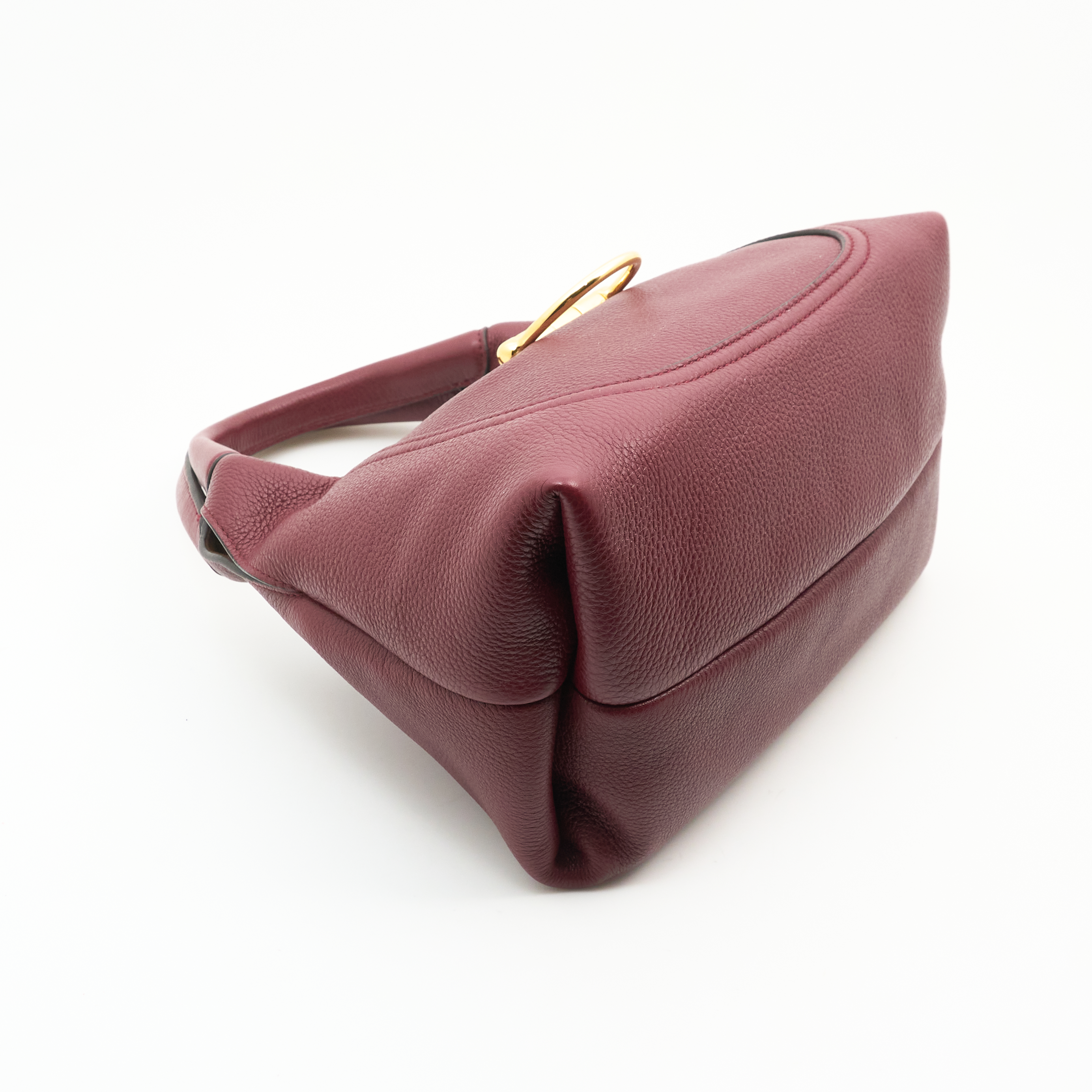 Gucci Softbit Small Burgundy Leather Bag
