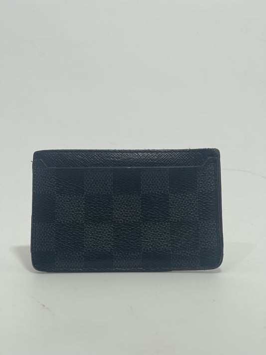 Louis Vuitton Canvas Card Holder in Black Damier