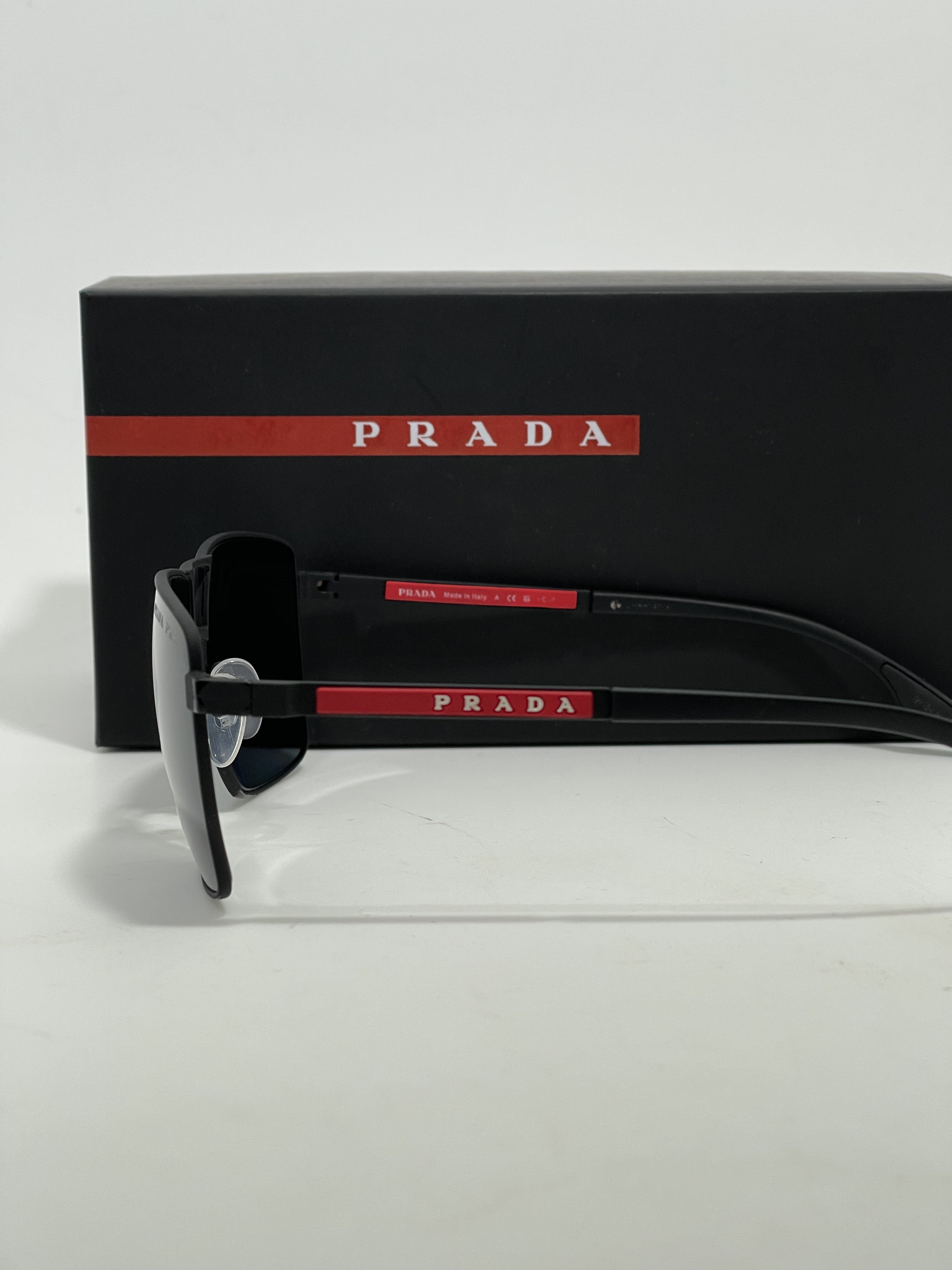 Prada 0PS02WS Stainless Steel Sunglasses in Black and Red