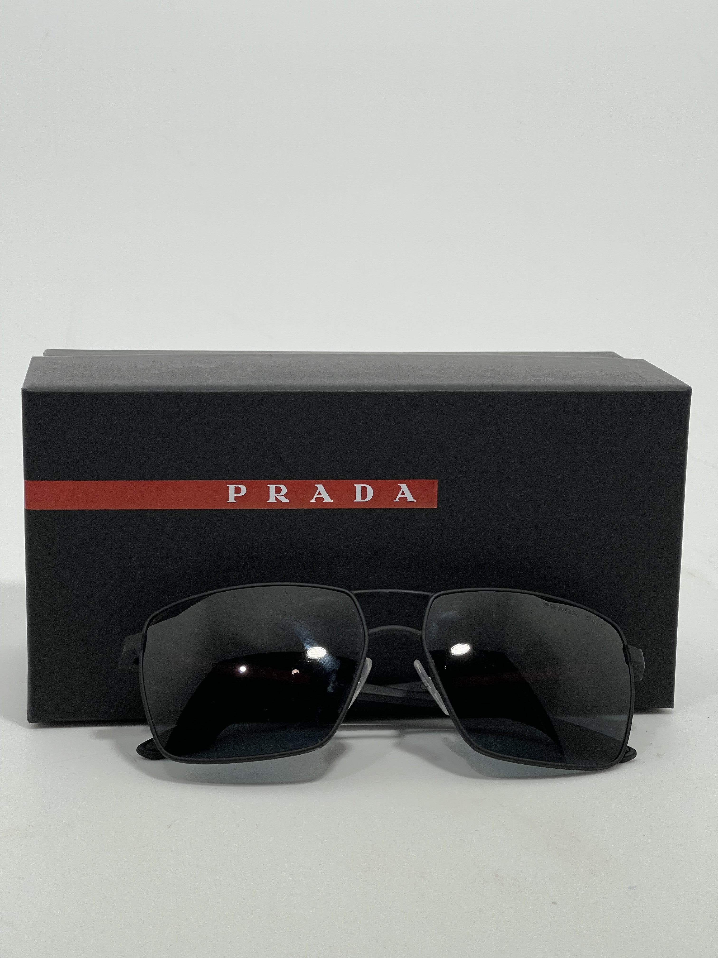 Prada 0PS02WS Stainless Steel Sunglasses in Black and Red