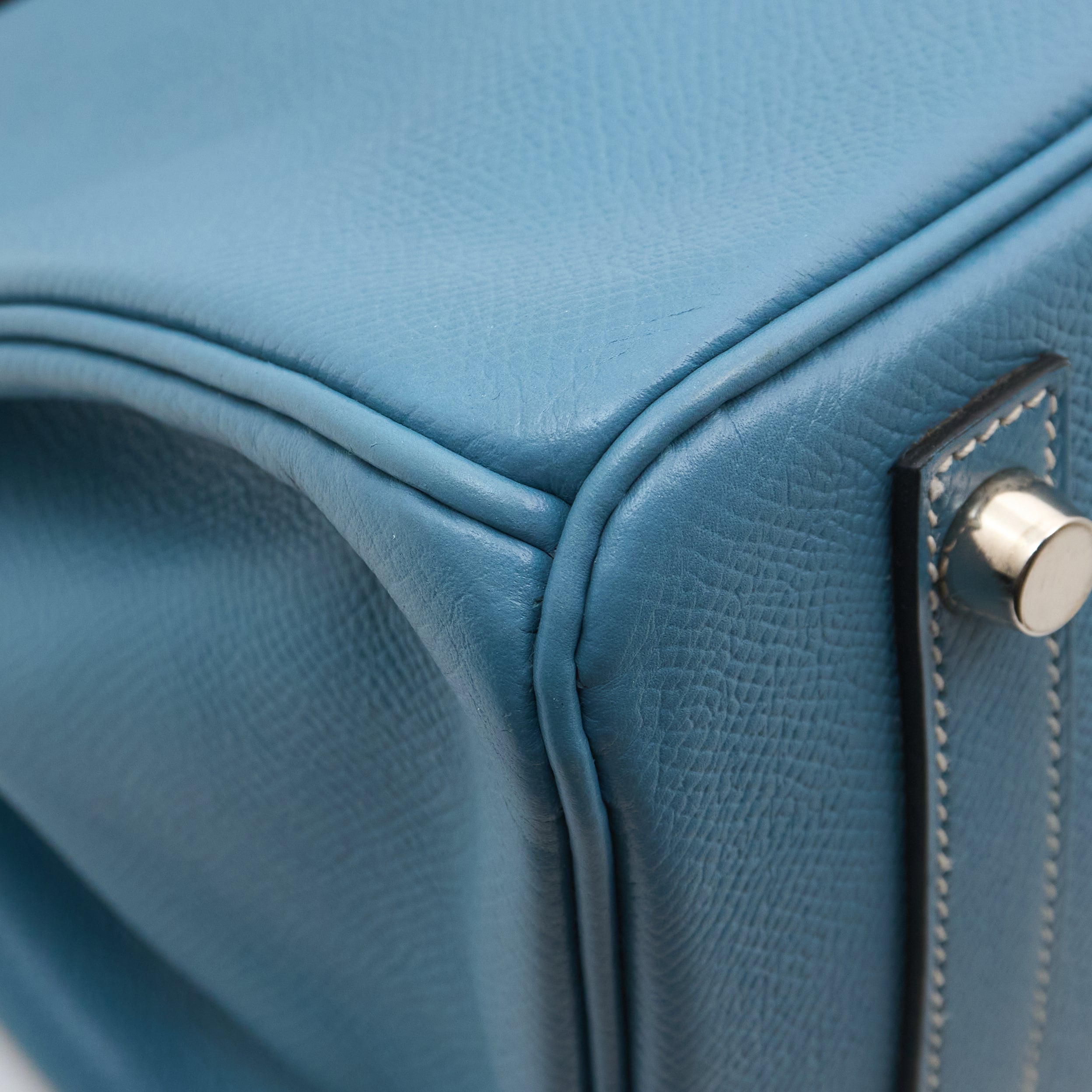 Hermes Bikin 30 Epsom Bleu Jean PHW Square Stamp D