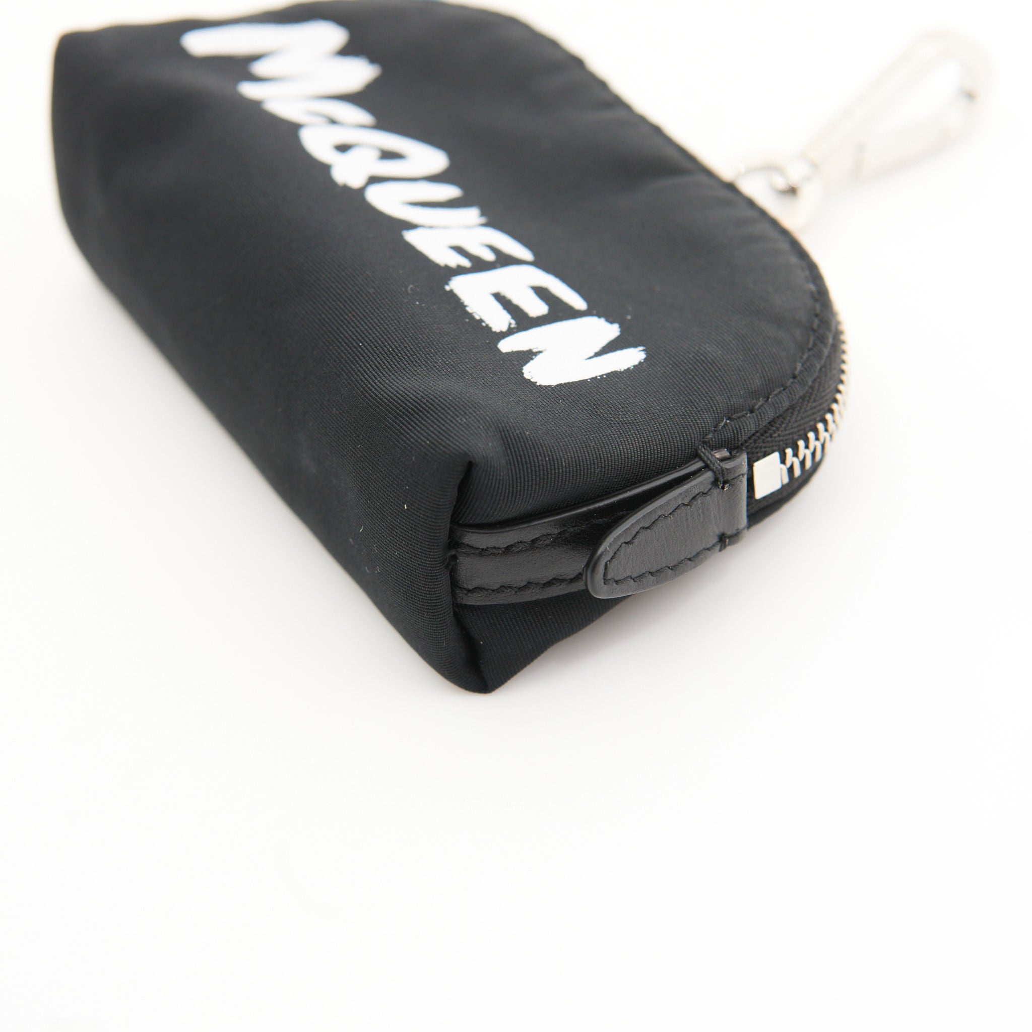 Alexander McQueen Nylon Logo Pouch in Black SHW