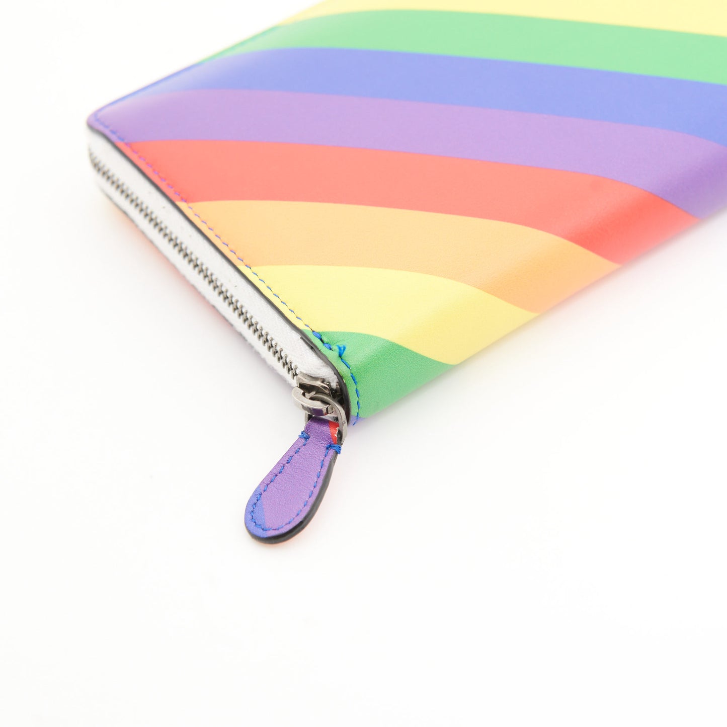 Balenciaga Leather Ville Zip Wallet in Rainbow