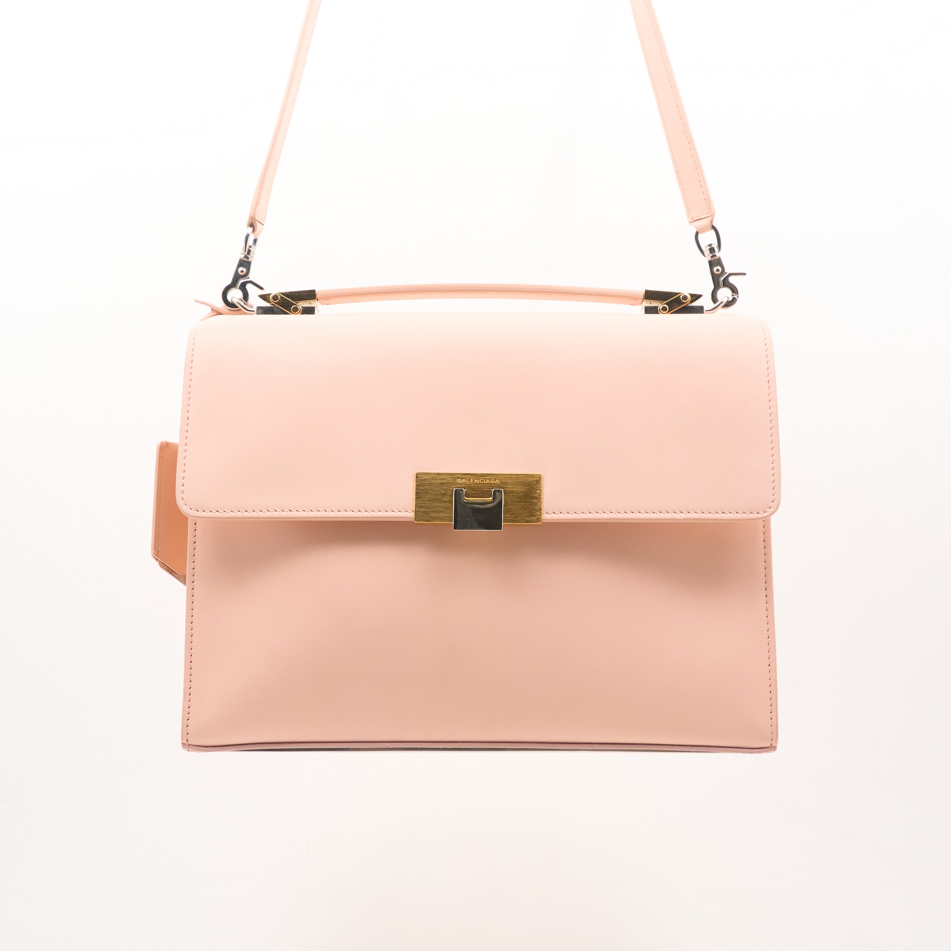 Balenciaga Pink Leather Le Dix Bag