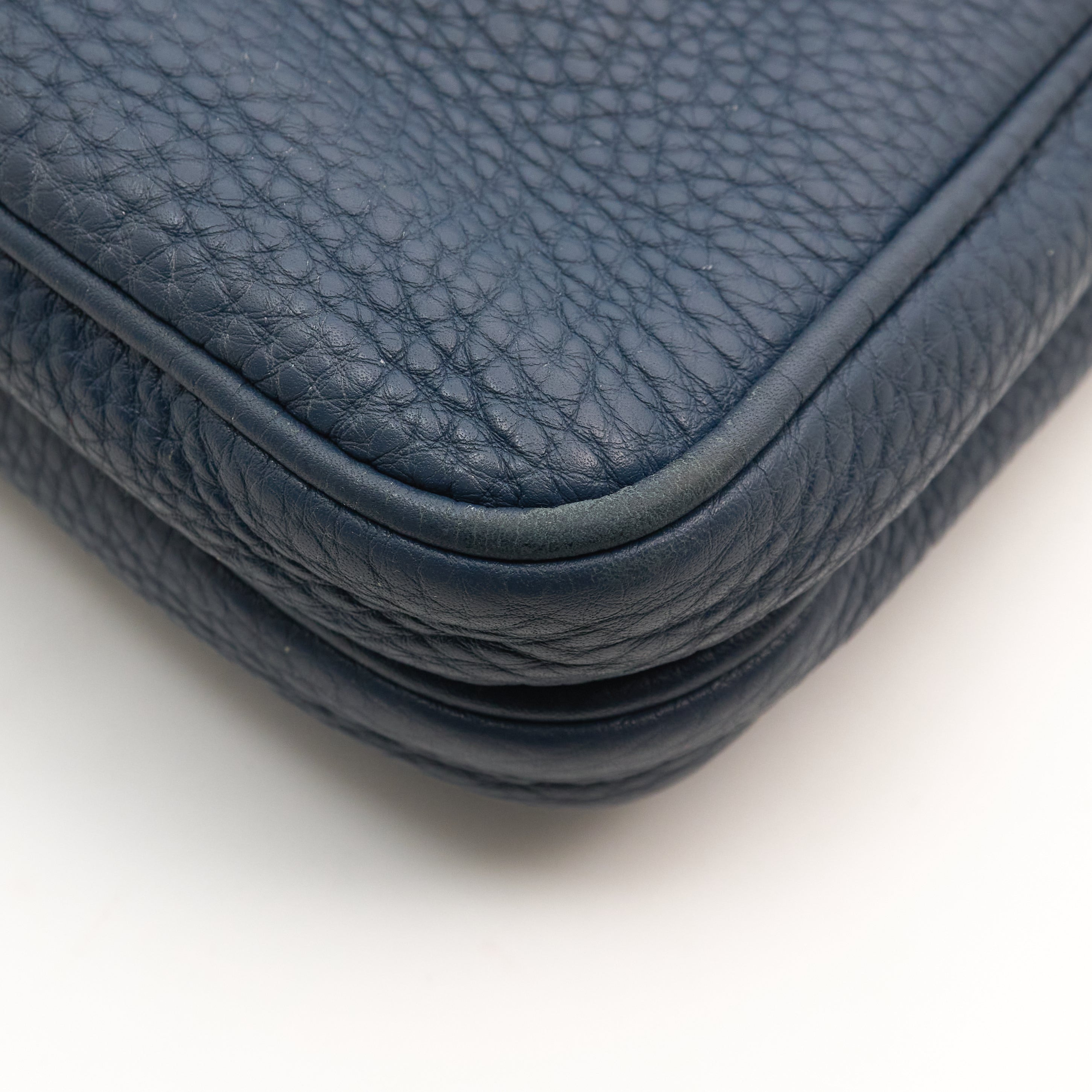 Prada Blue Vitello Diano Messenger Bag