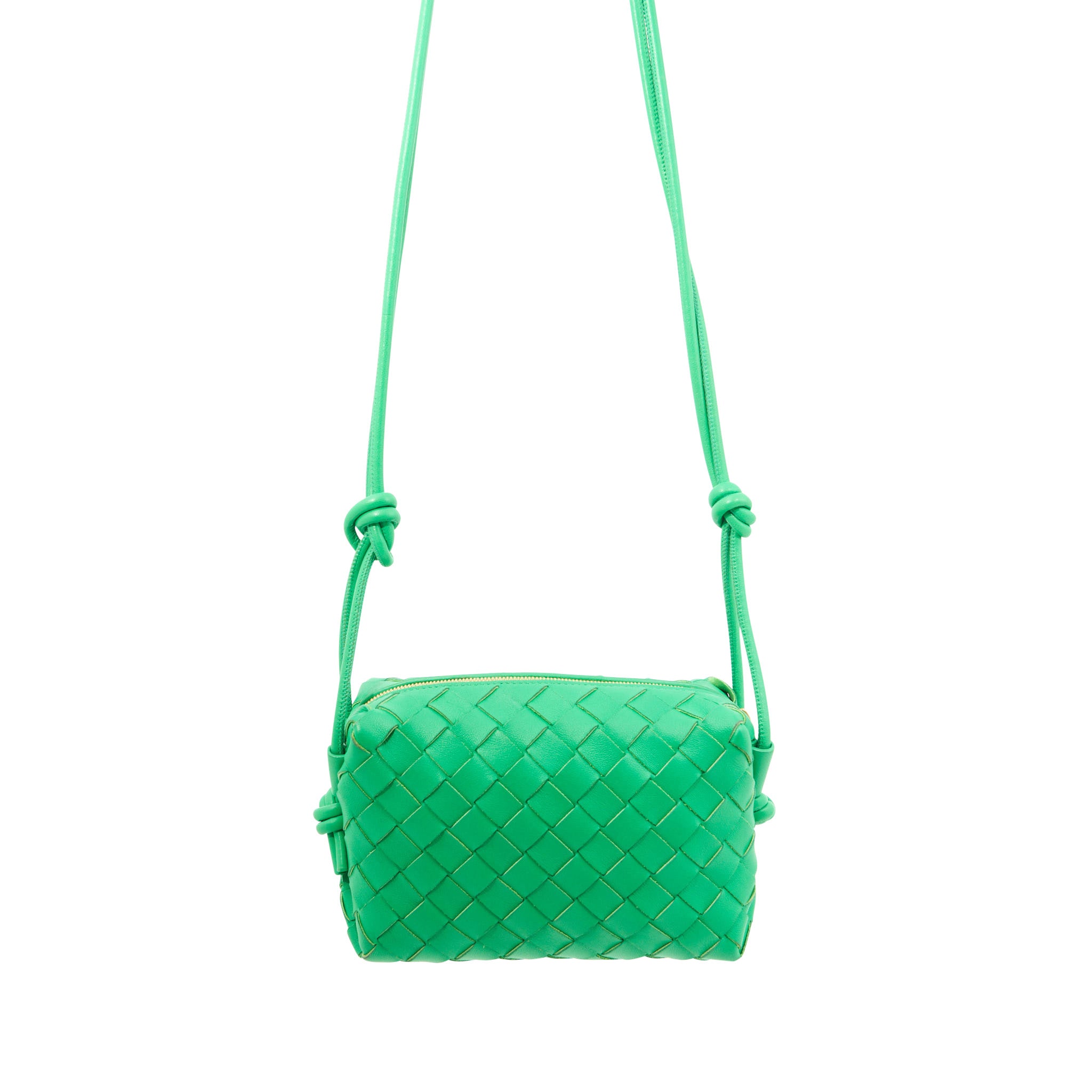 Bottega Veneta Mini Loop Camera Bag in Green GHW