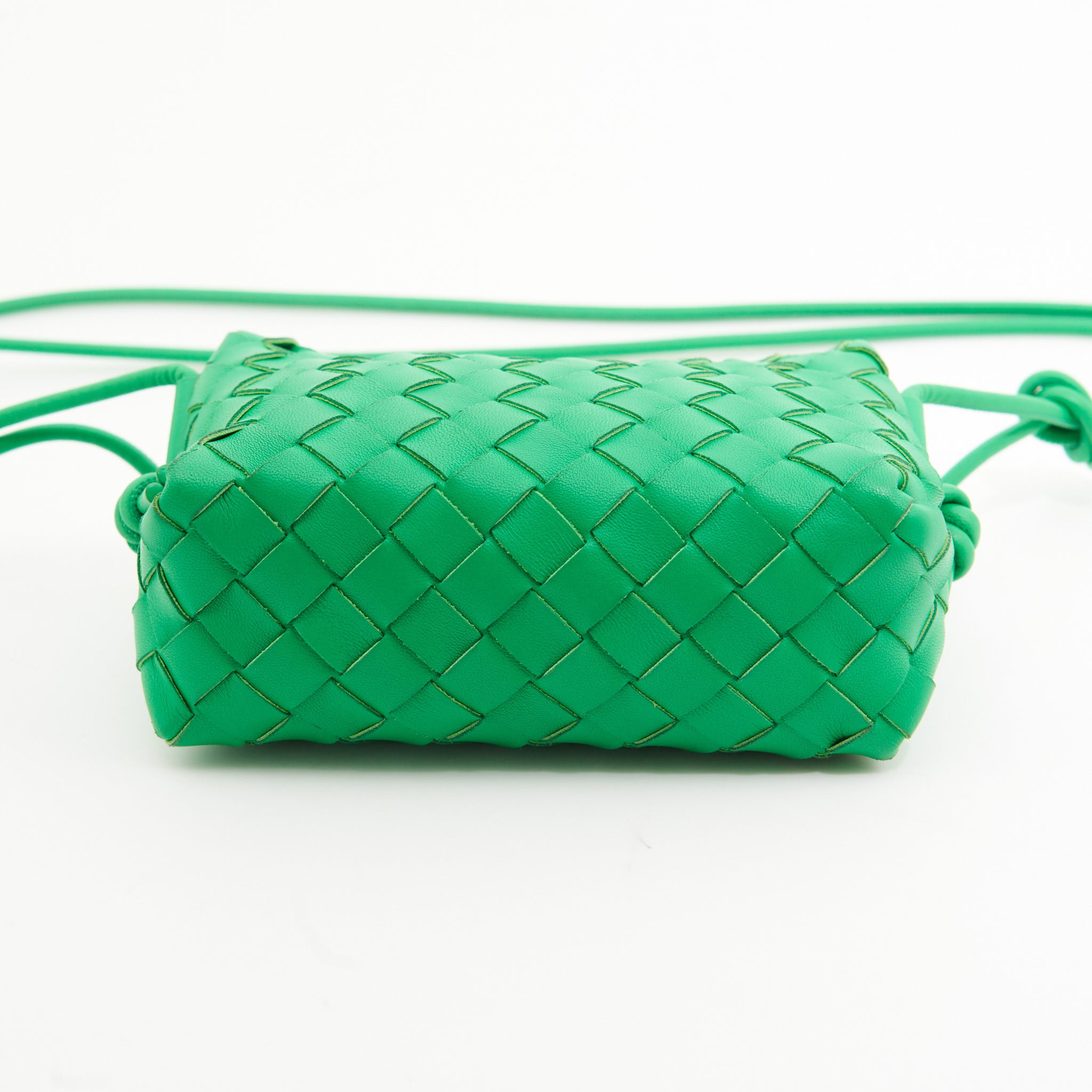 Bottega Veneta Mini Loop Camera Bag in Green GHW