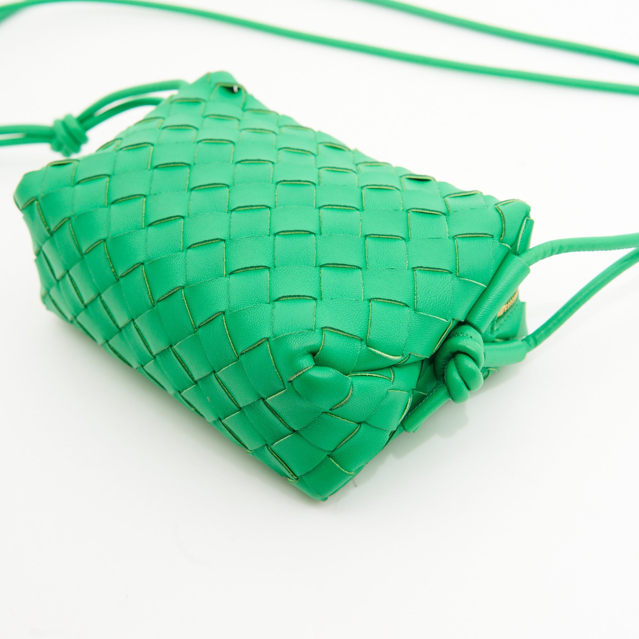 Bottega Veneta Mini Loop Camera Bag in Green GHW