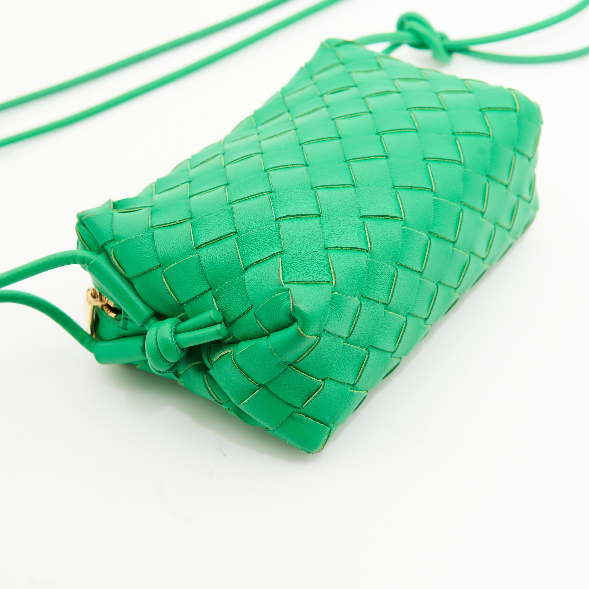 Bottega Veneta Mini Loop Camera Bag in Green GHW