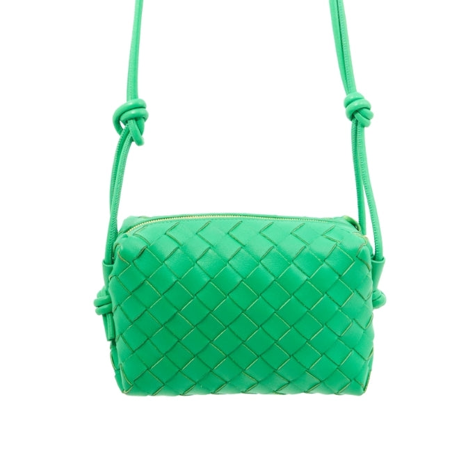Bottega Veneta Mini Loop Camera Bag in Green GHW