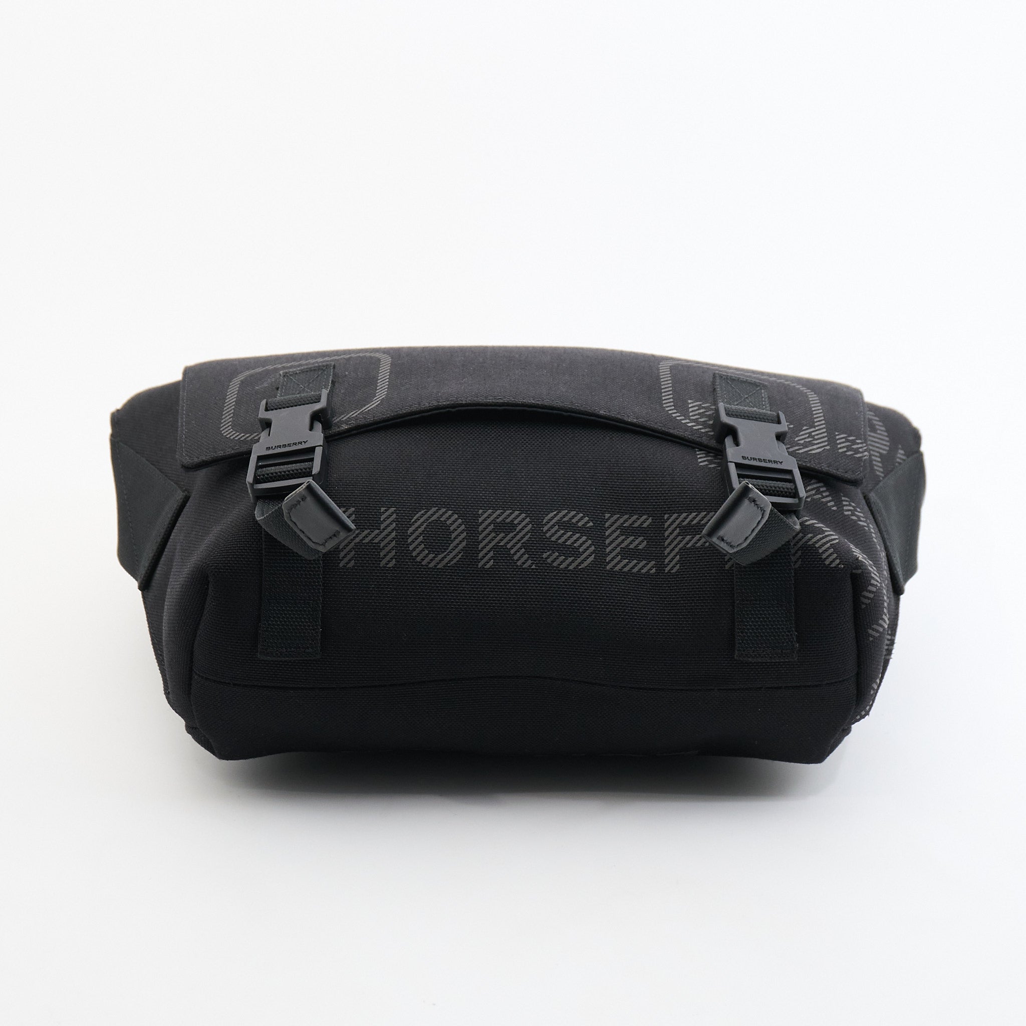 Burberry Canvas Horseferry Print Crossbody Bag in Black