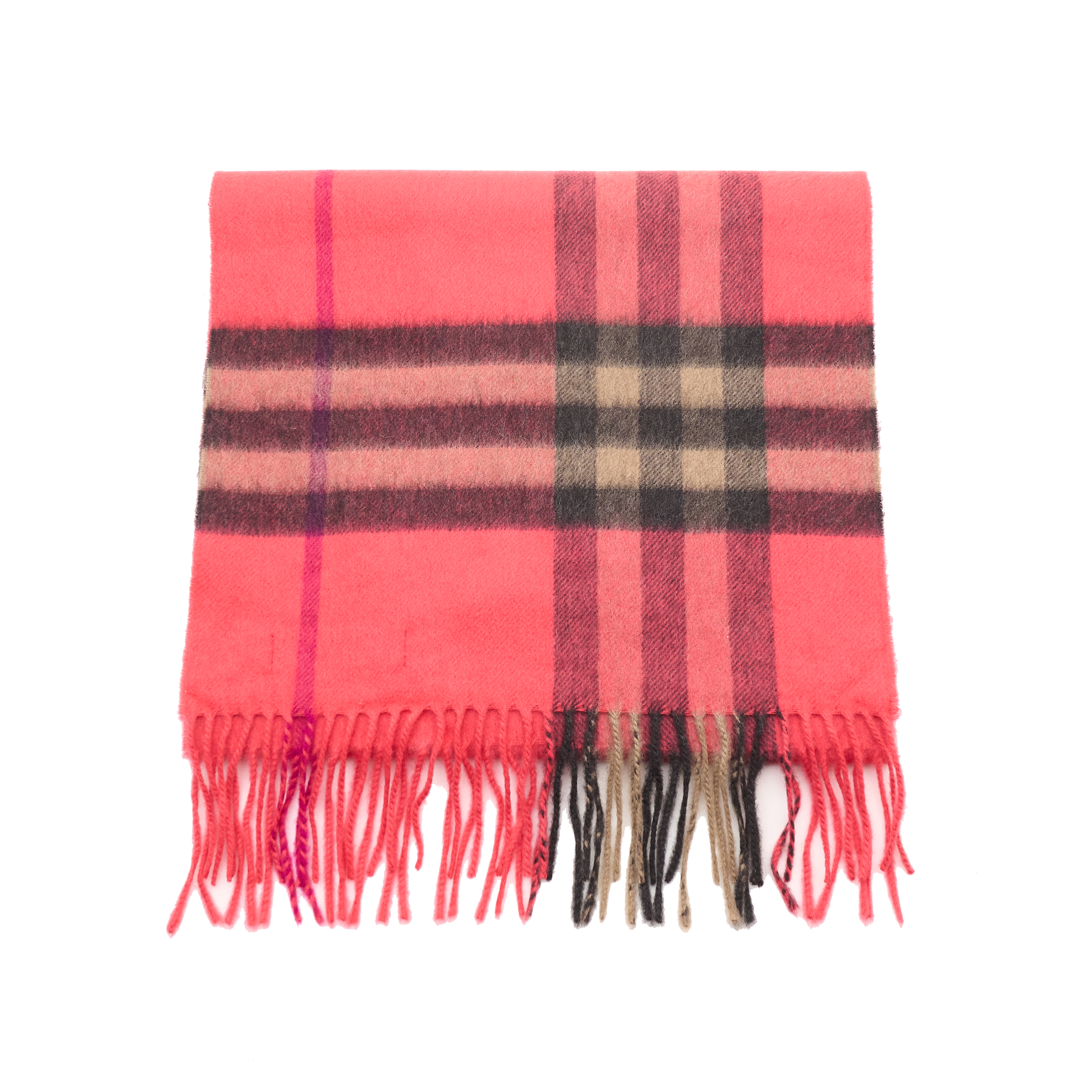 Burberry Cashmere Check Scarf Pink
