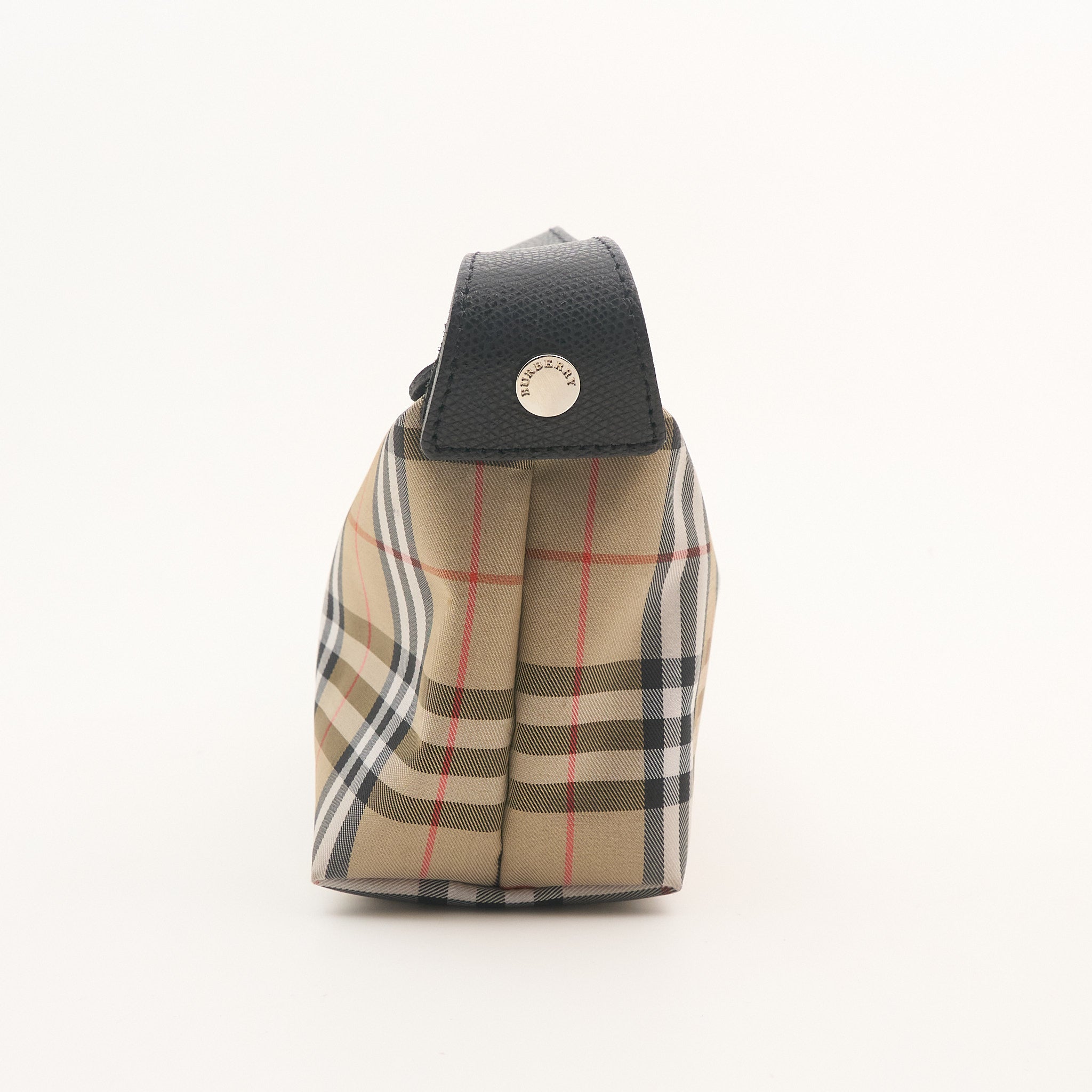 Burberry Check Canvas Pouch Bag
