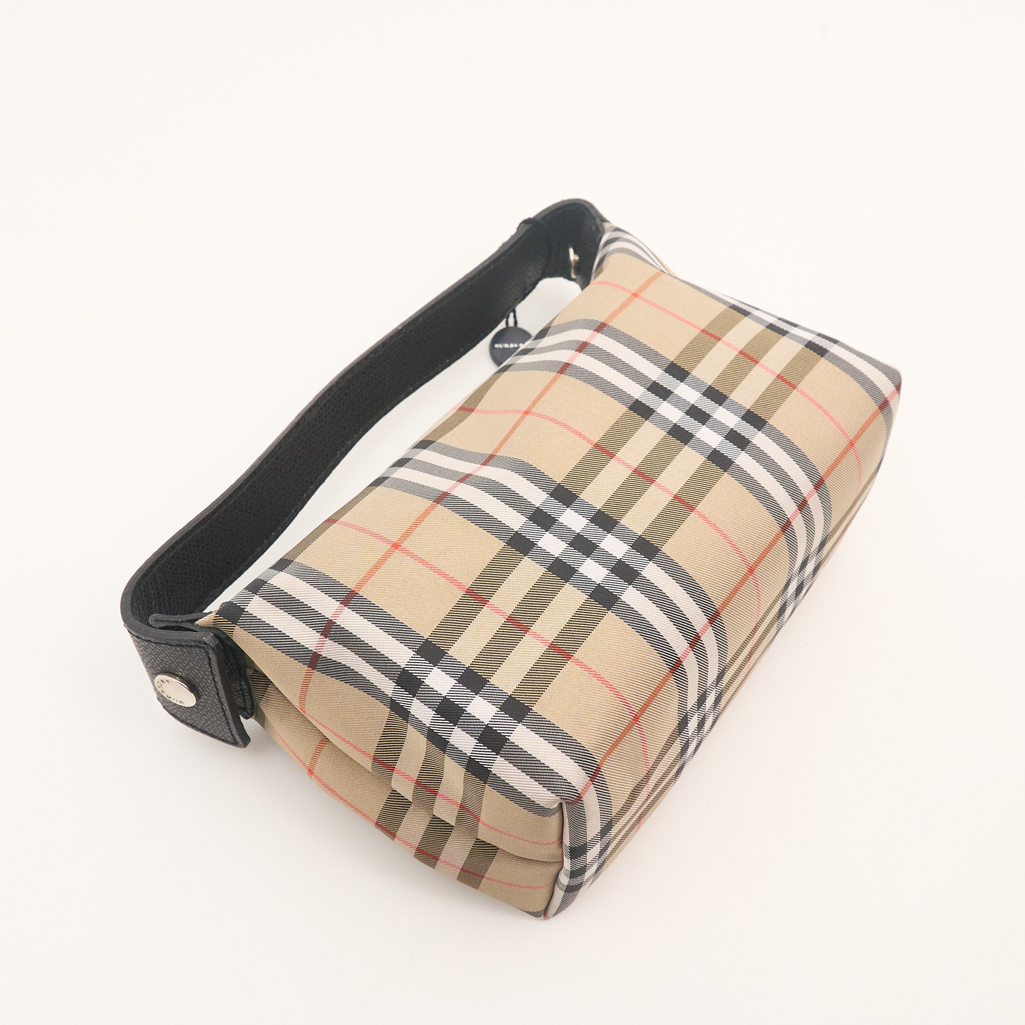 Burberry Check Canvas Pouch Bag