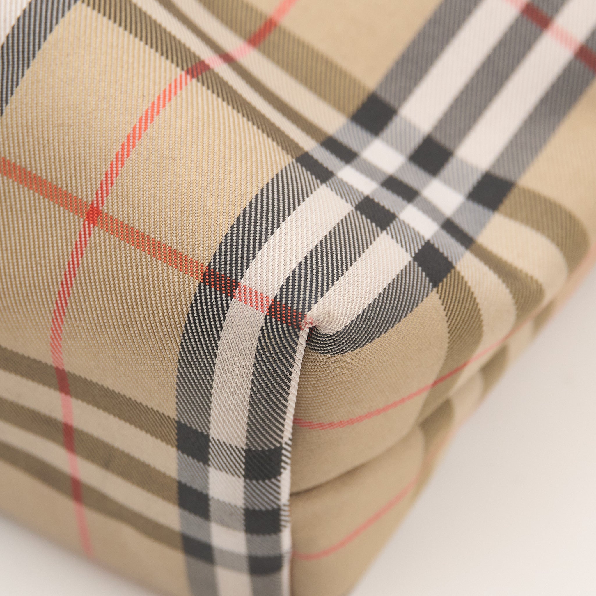 Burberry Check Canvas Pouch Bag