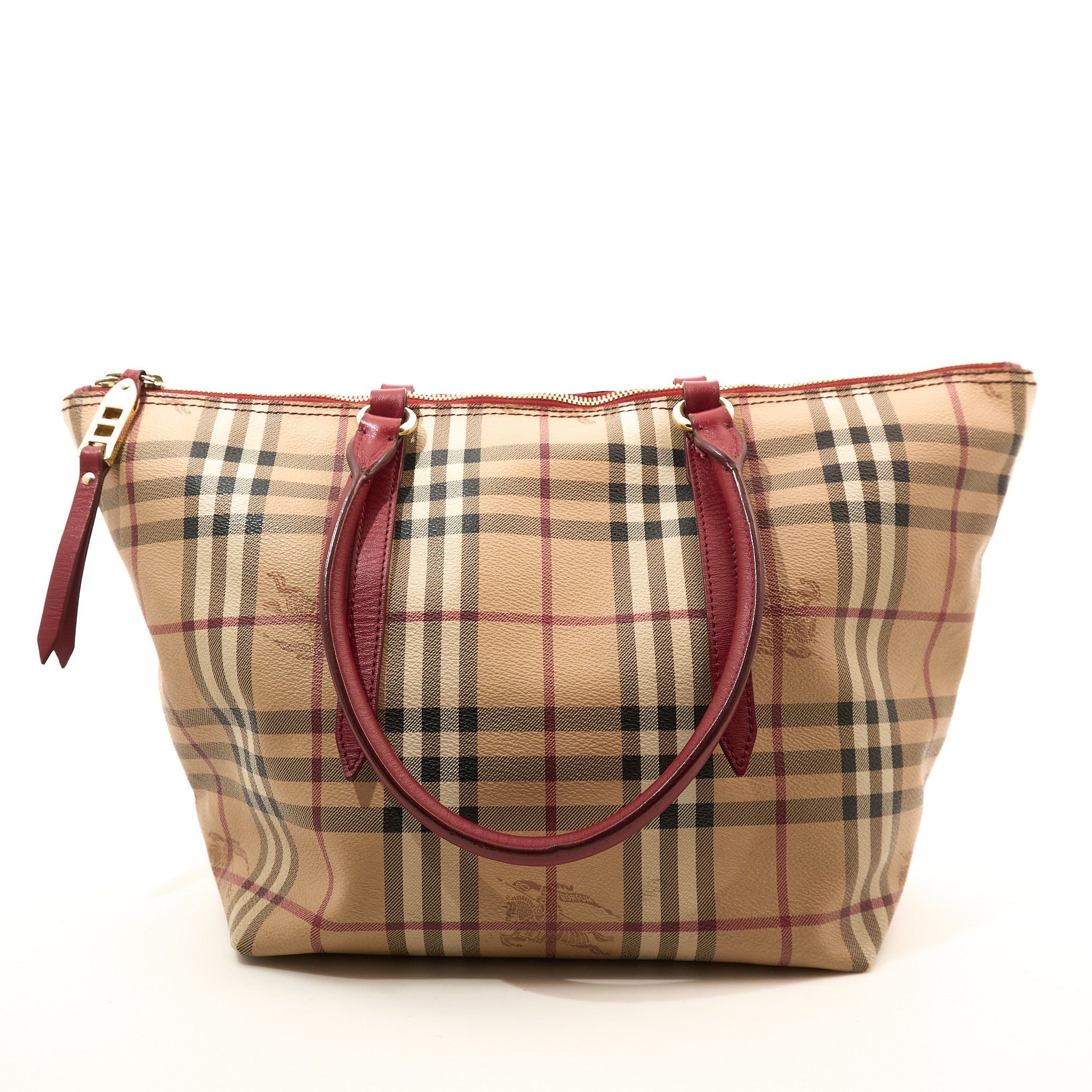 Burberry Check & Leather Tote