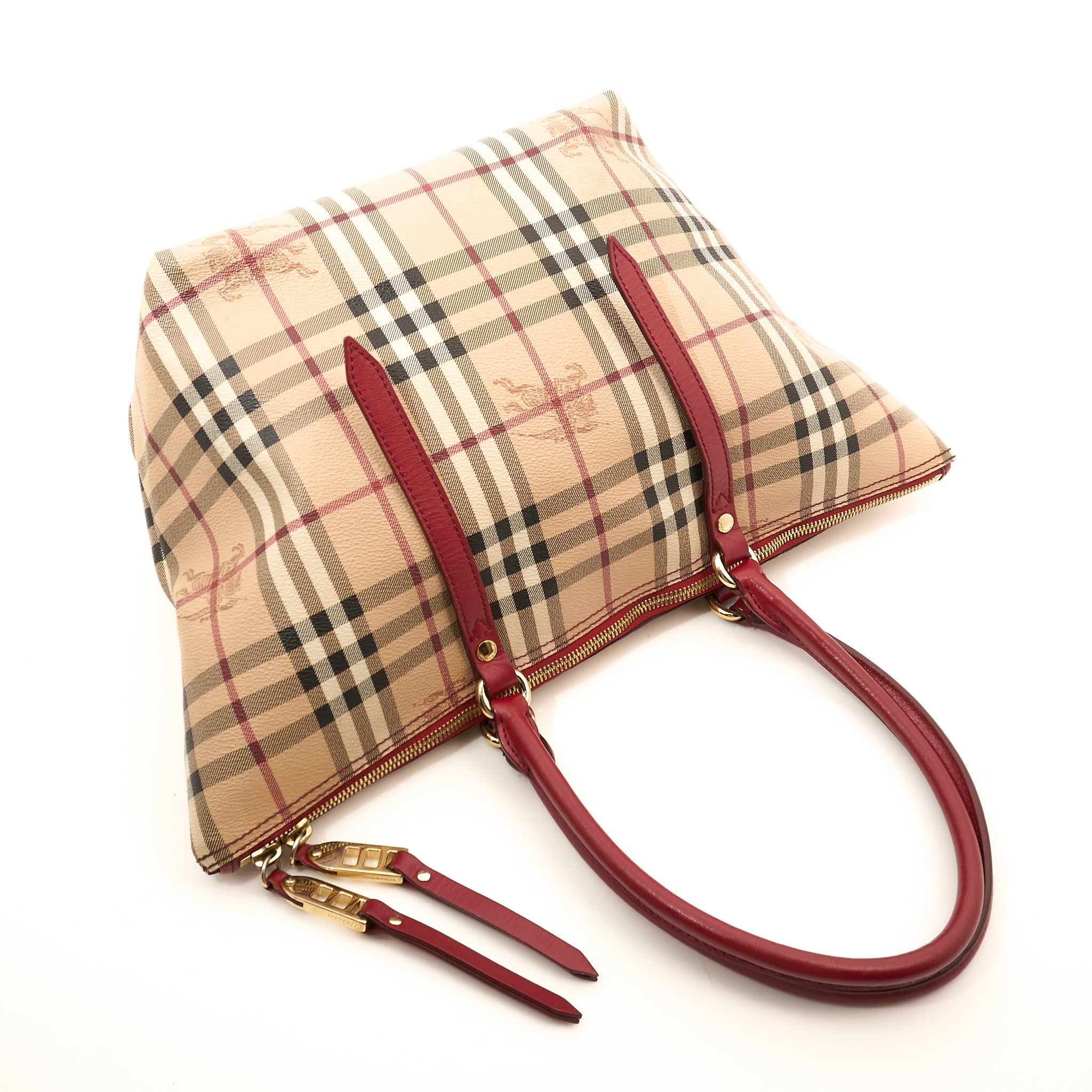 Burberry Check & Leather Tote