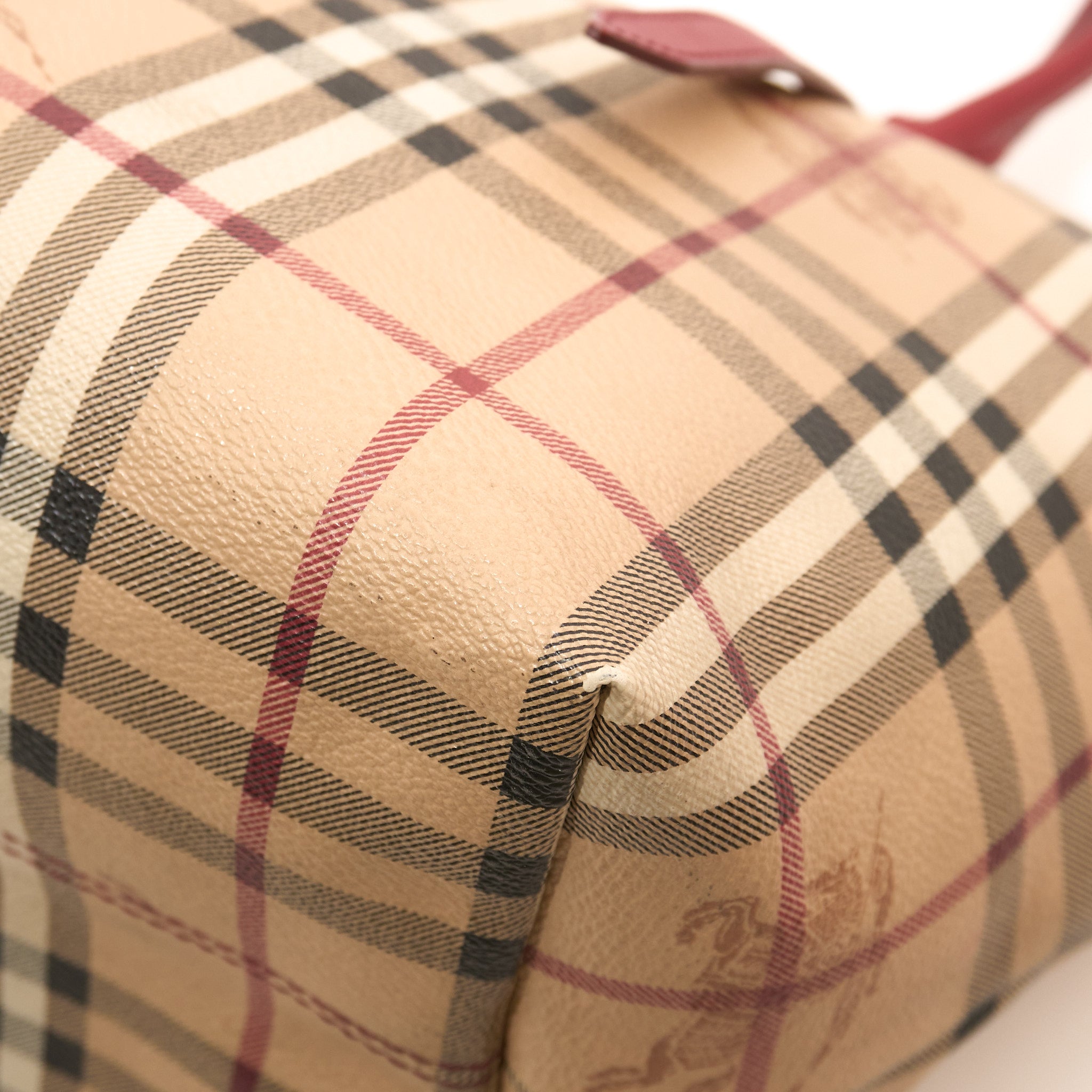Burberry Check & Leather Tote