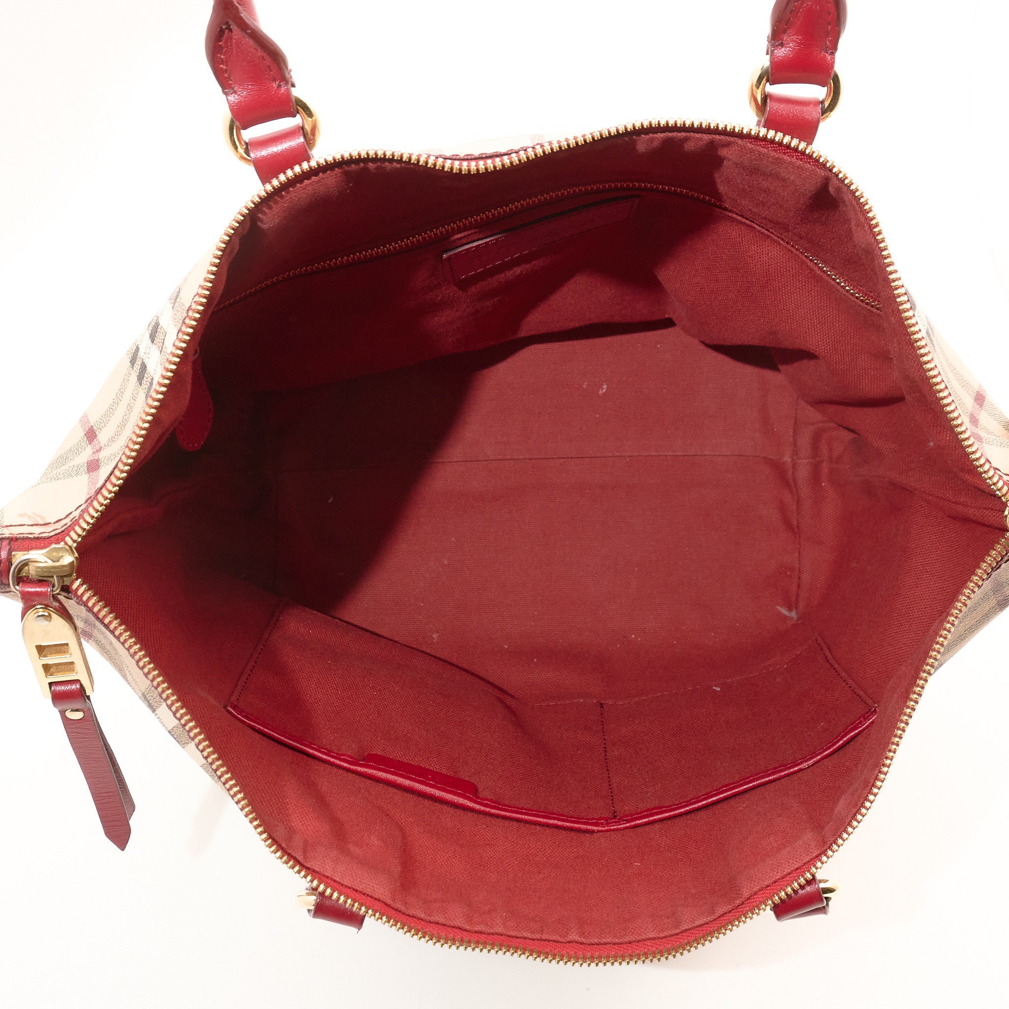 Burberry Check & Leather Tote