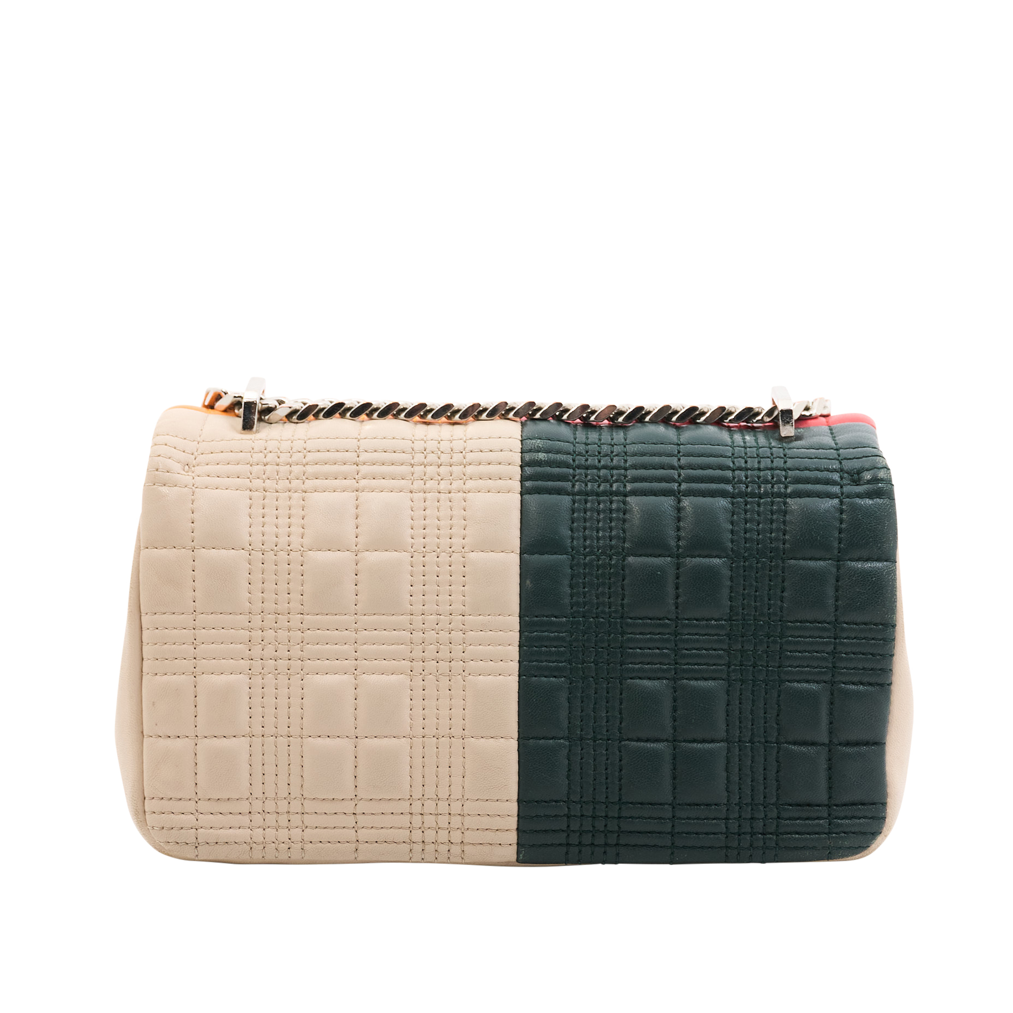 Burberry Leather Quilted Crossbody in Orange and Red