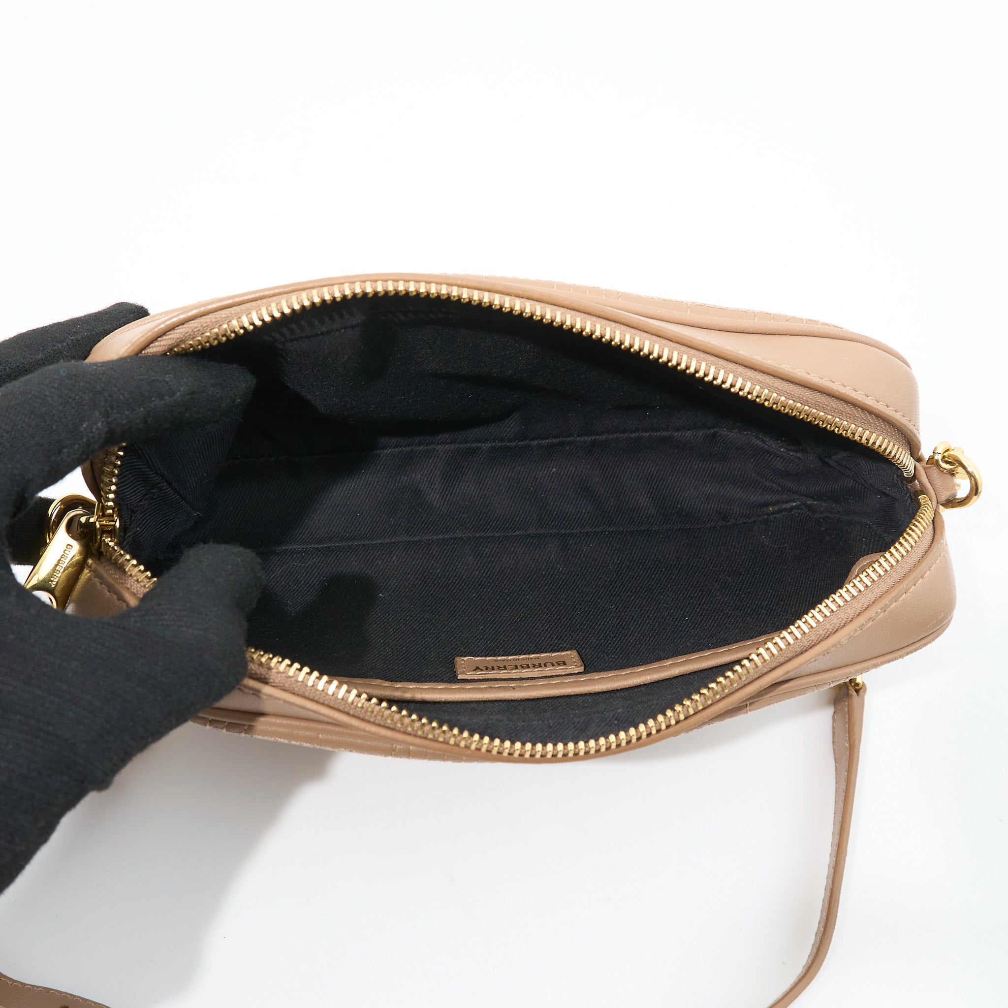 Burberry Quilted Leather TB Camera Crossbody Bag