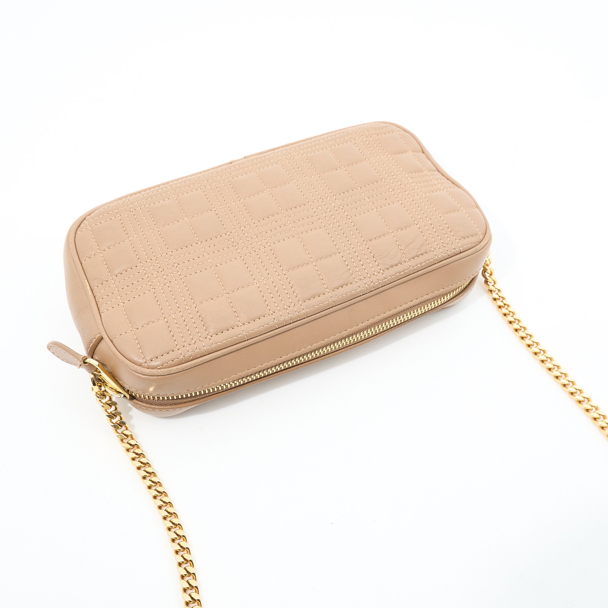 Burberry Quilted Leather TB Camera Crossbody Bag