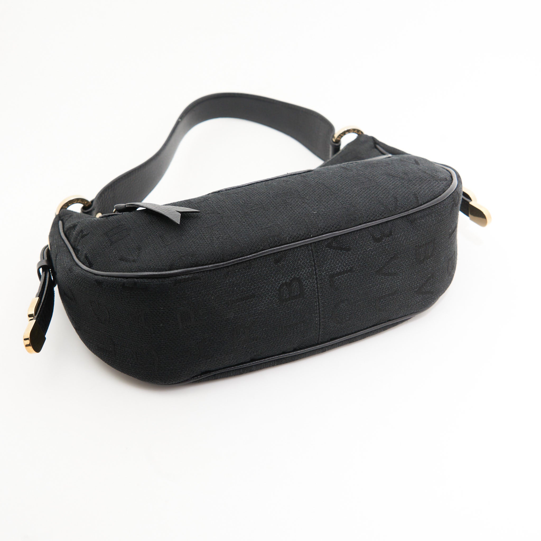 Bvlgari Canvas Hobo Bag in Black Monogram
