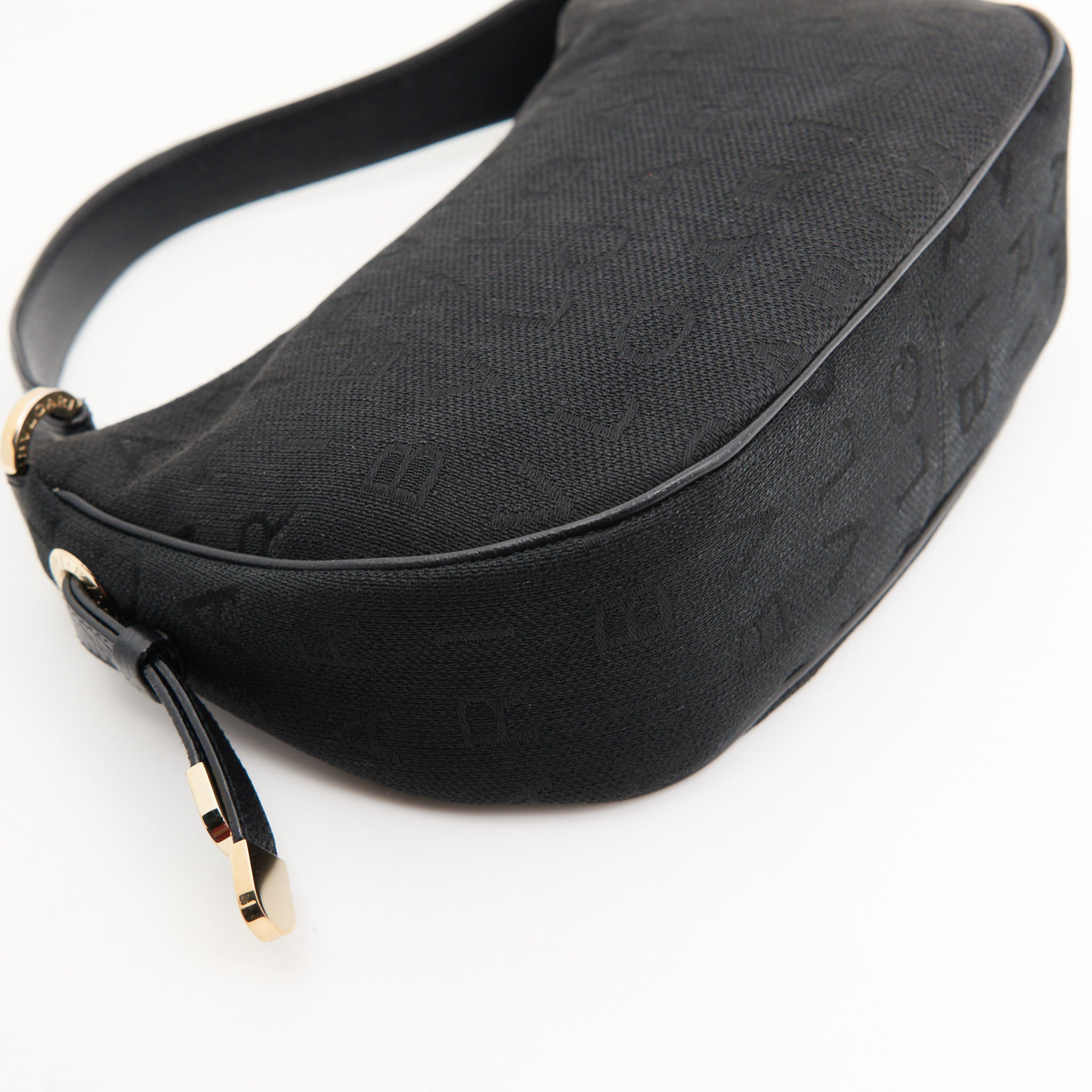 Bvlgari Canvas Hobo Bag in Black Monogram