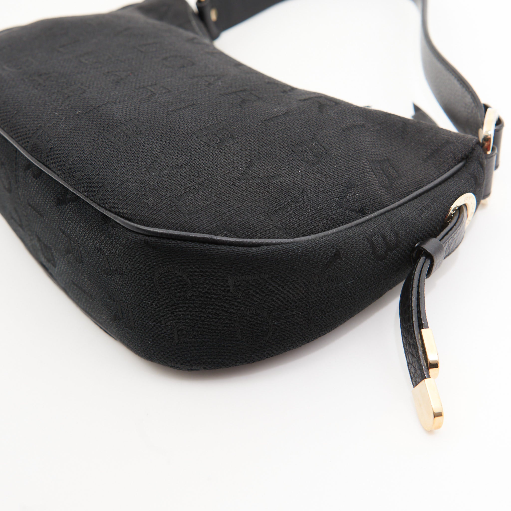 Bvlgari Canvas Hobo Bag in Black Monogram