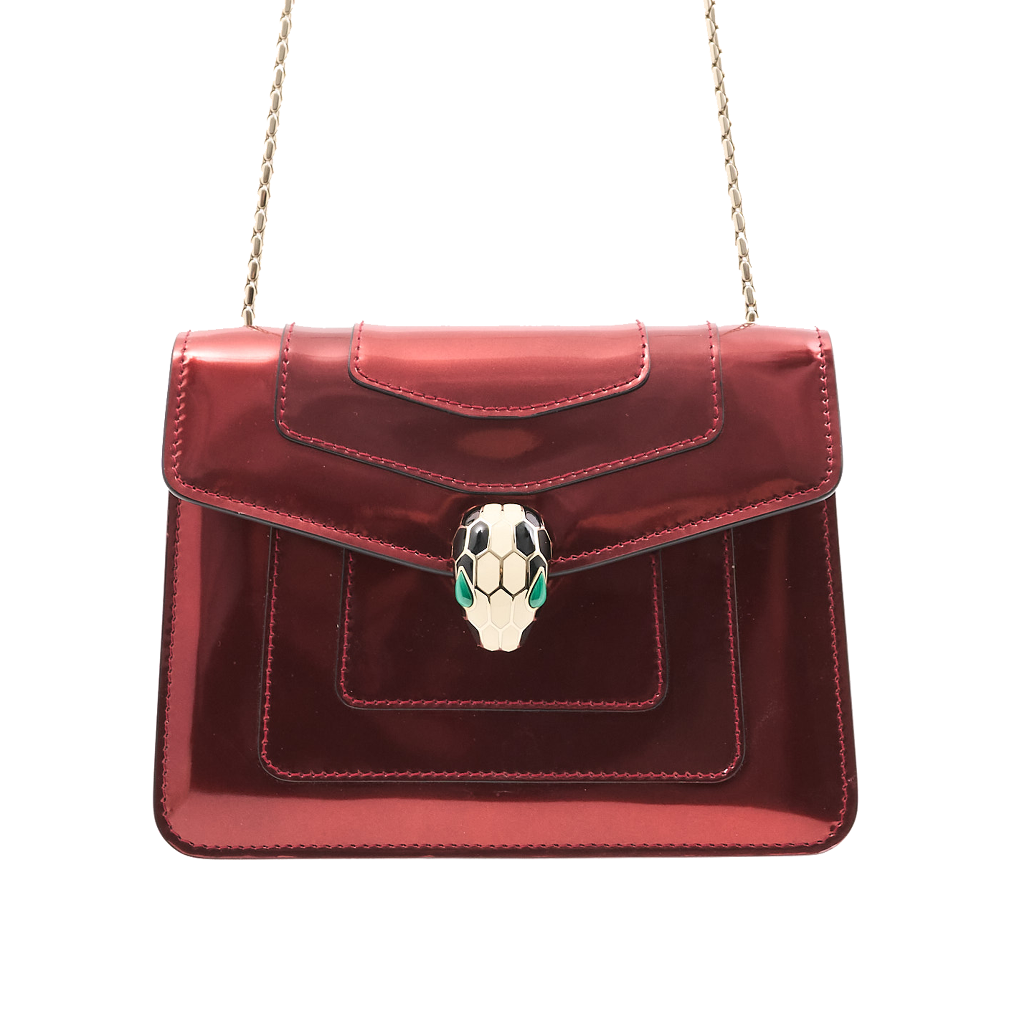 Bvlgari Patent Leather Serpenti Forever Shoulder Bag