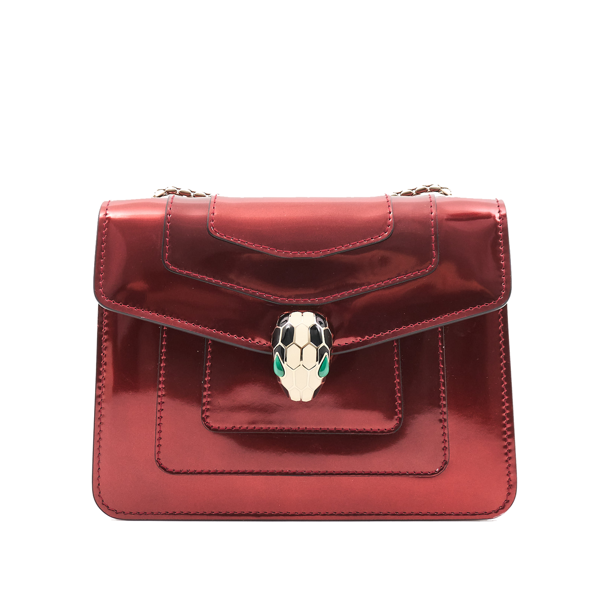 Bvlgari Patent Leather Serpenti Forever Shoulder Bag