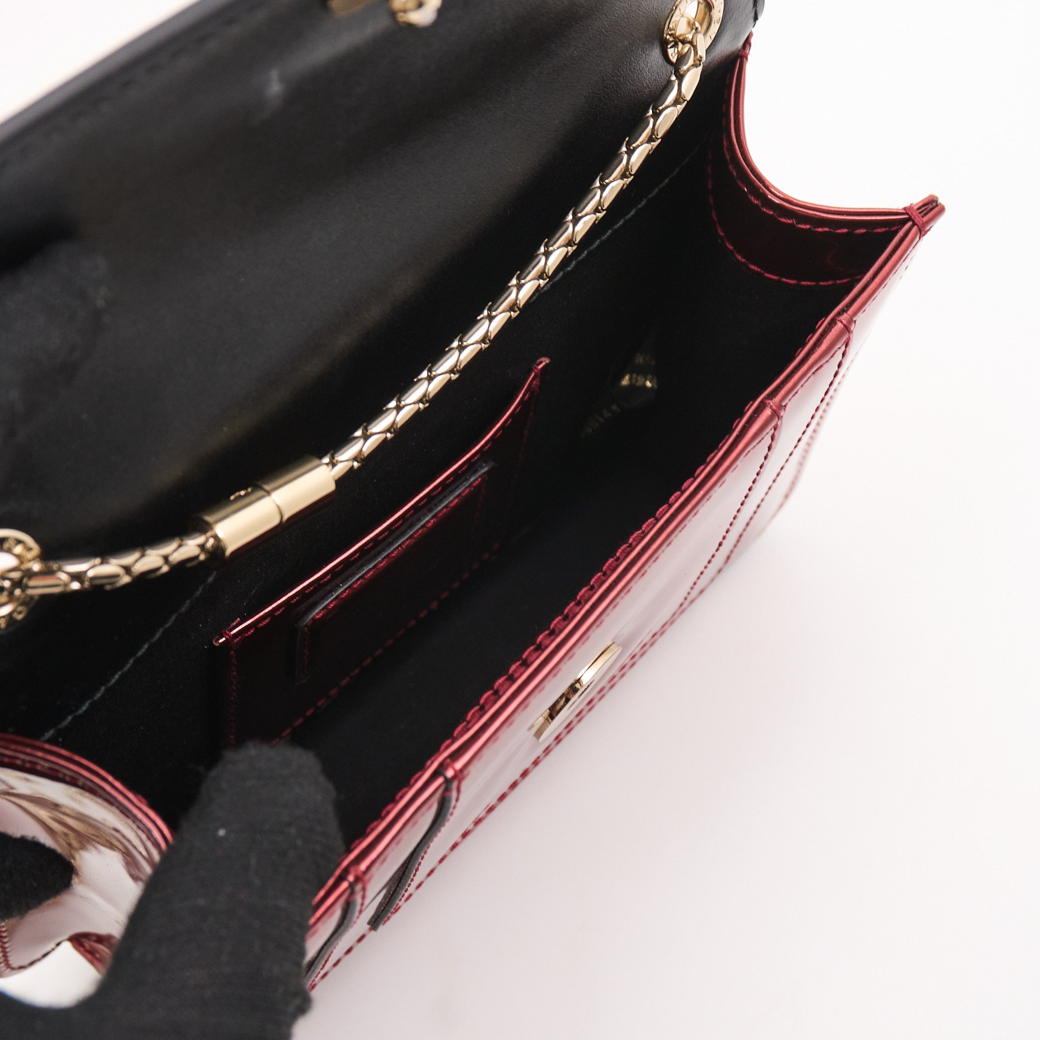 Bvlgari Patent Leather Serpenti Forever Shoulder Bag