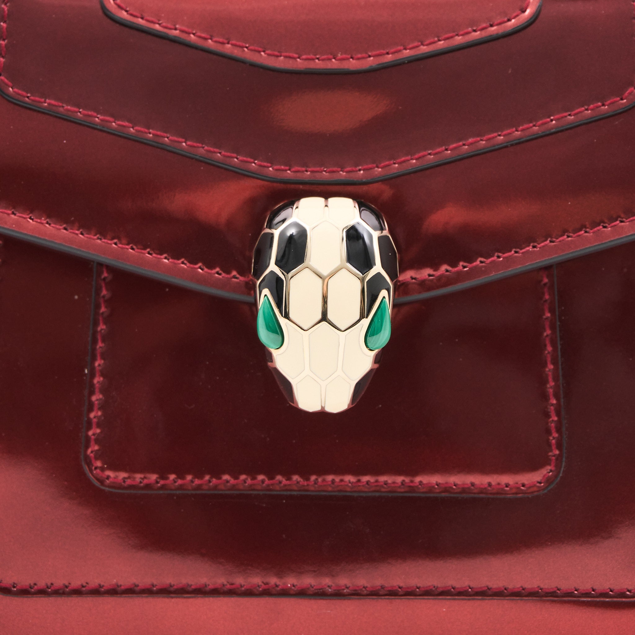 Bvlgari Patent Leather Serpenti Forever Shoulder Bag