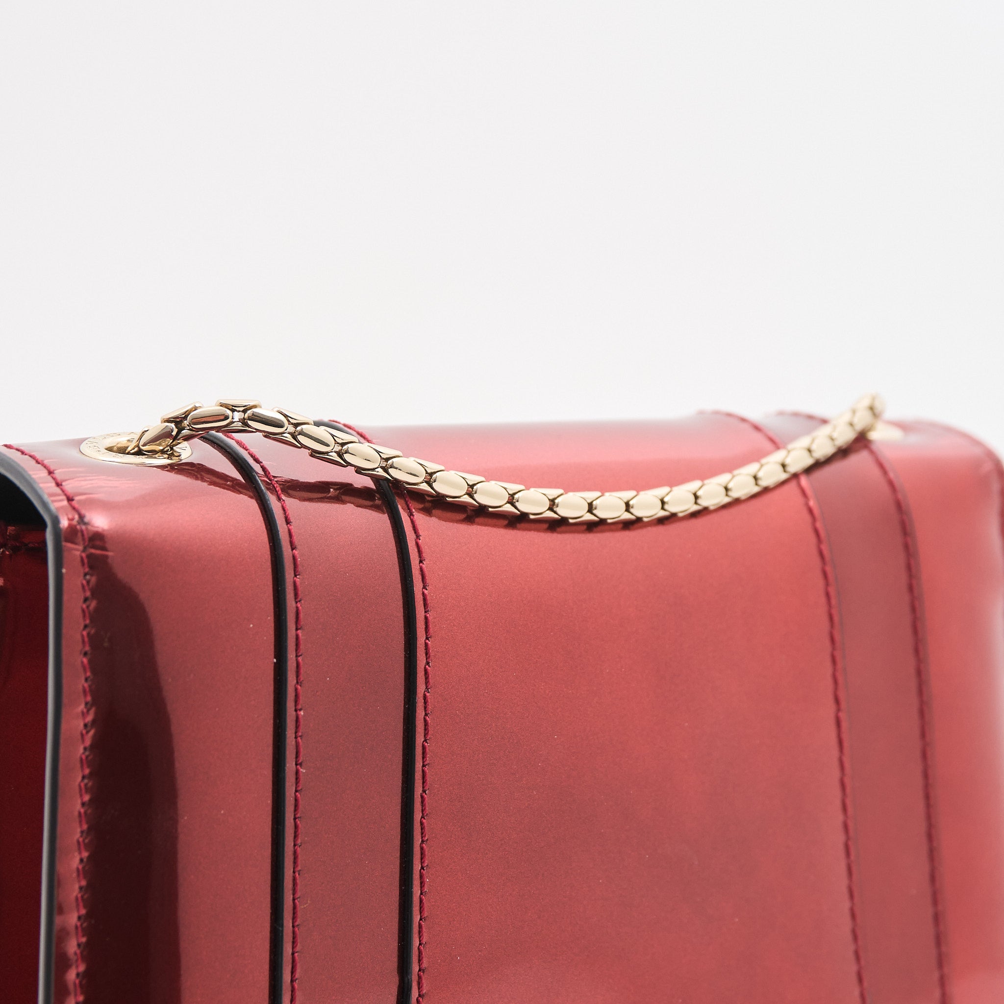 Bvlgari Patent Leather Serpenti Forever Shoulder Bag