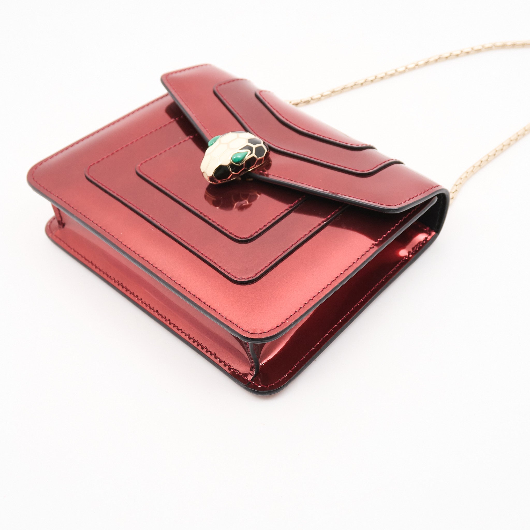 Bvlgari Patent Leather Serpenti Forever Shoulder Bag